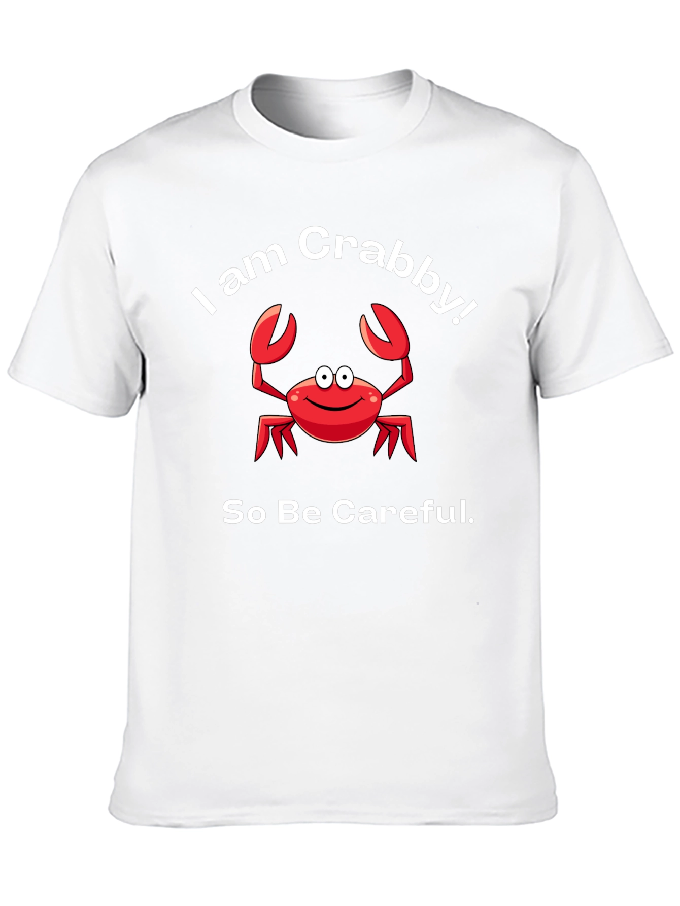 Black I am Crabby! Funny Crab T-Shirt view 10