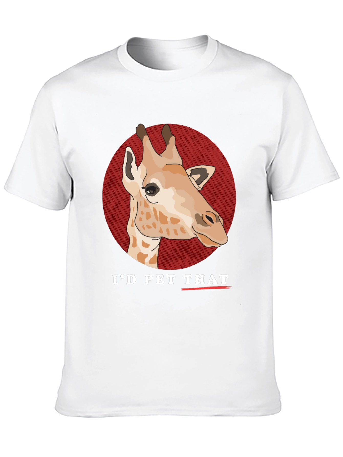 Black I'd Pet That Giraffe Graphic T-Shirt view 10