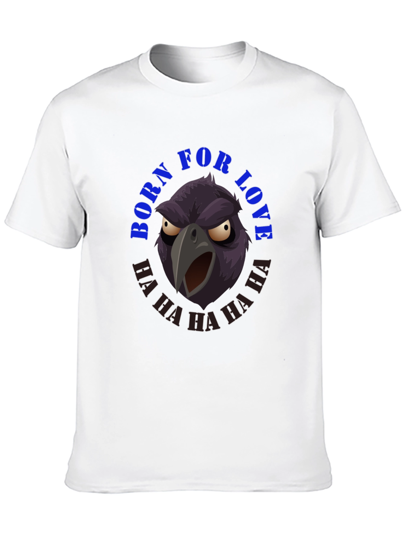 Black Born For Love Raven Graphic Tee - Men's Black T-Shirt view 10