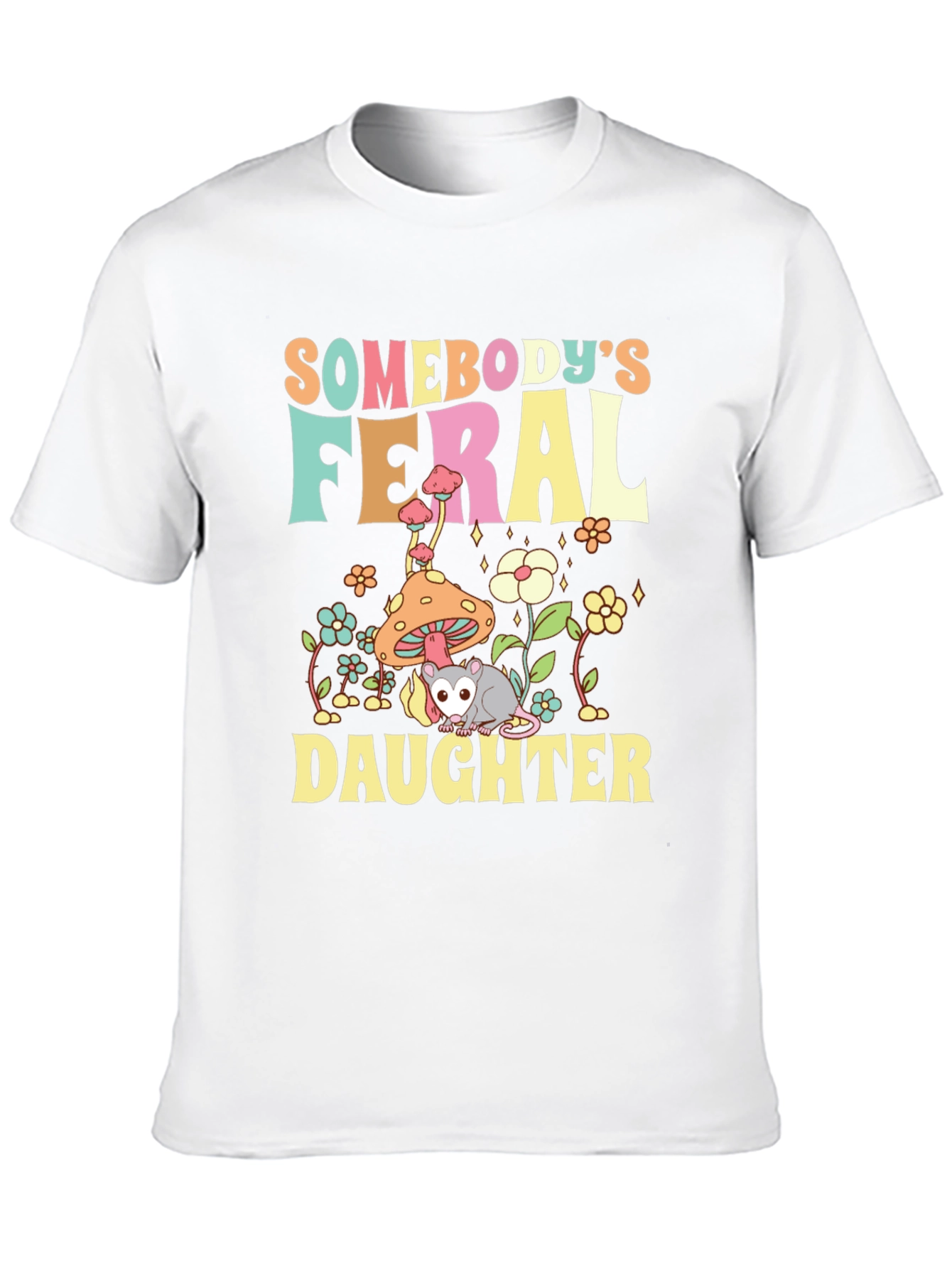 Black Somebody's Feral Daughter Graphic Tee view 10
