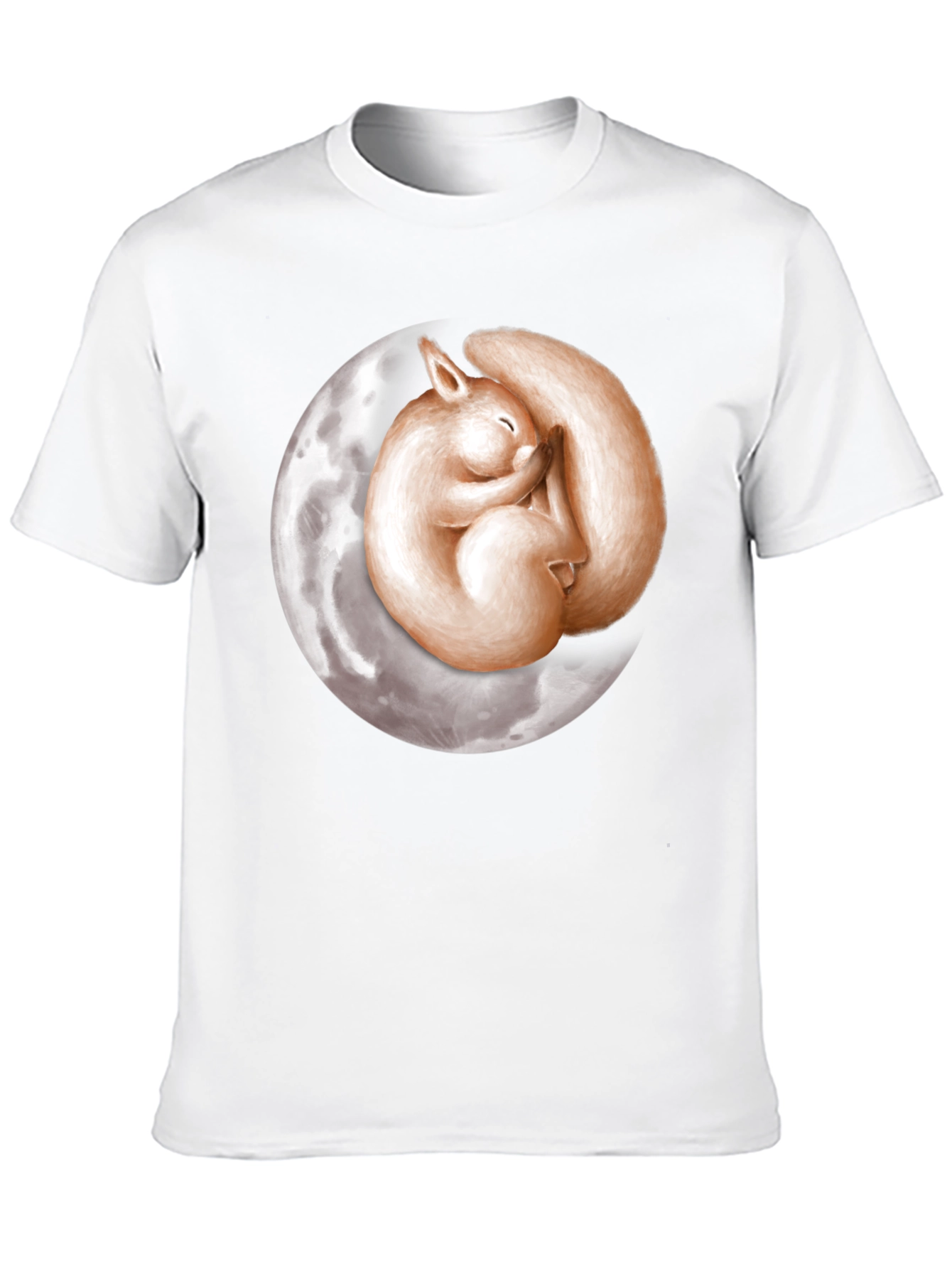 Black Dreamy Squirrel Moon Graphic T-Shirt - Black view 10