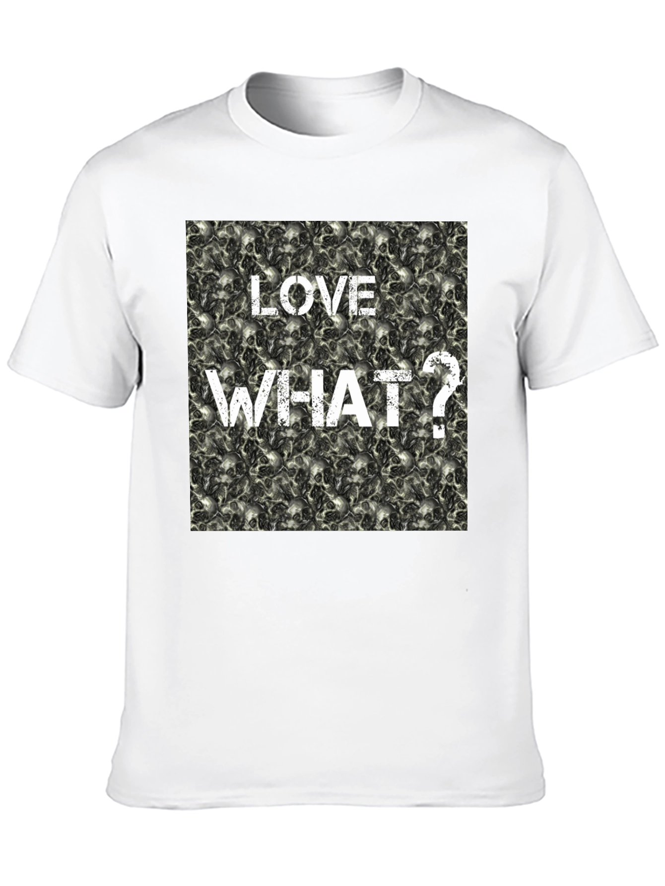 Black Love What? Skull Print Black T-Shirt view 10