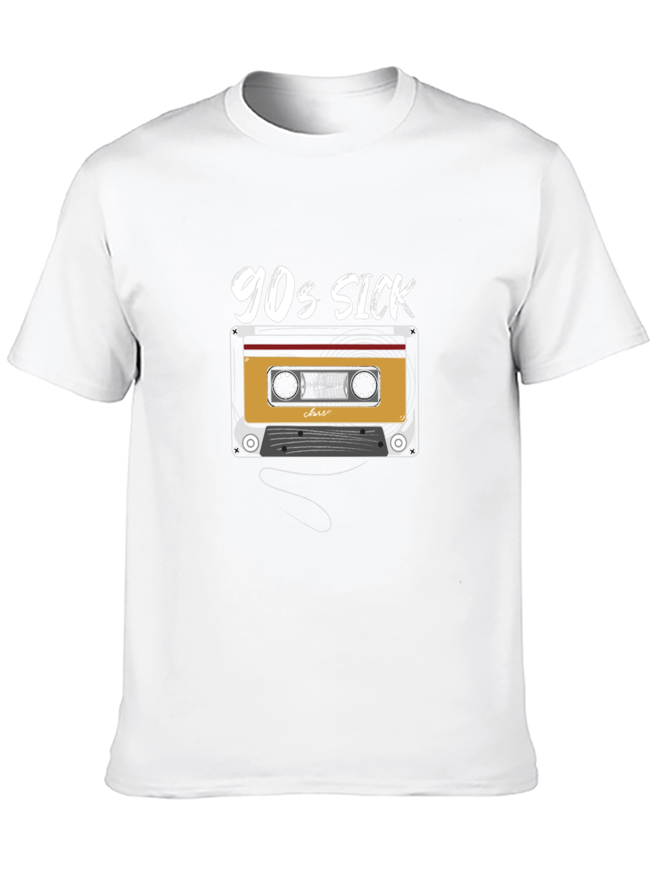 Black 90s Sick Cassette Tape Graphic Tee - Retro Style view 10