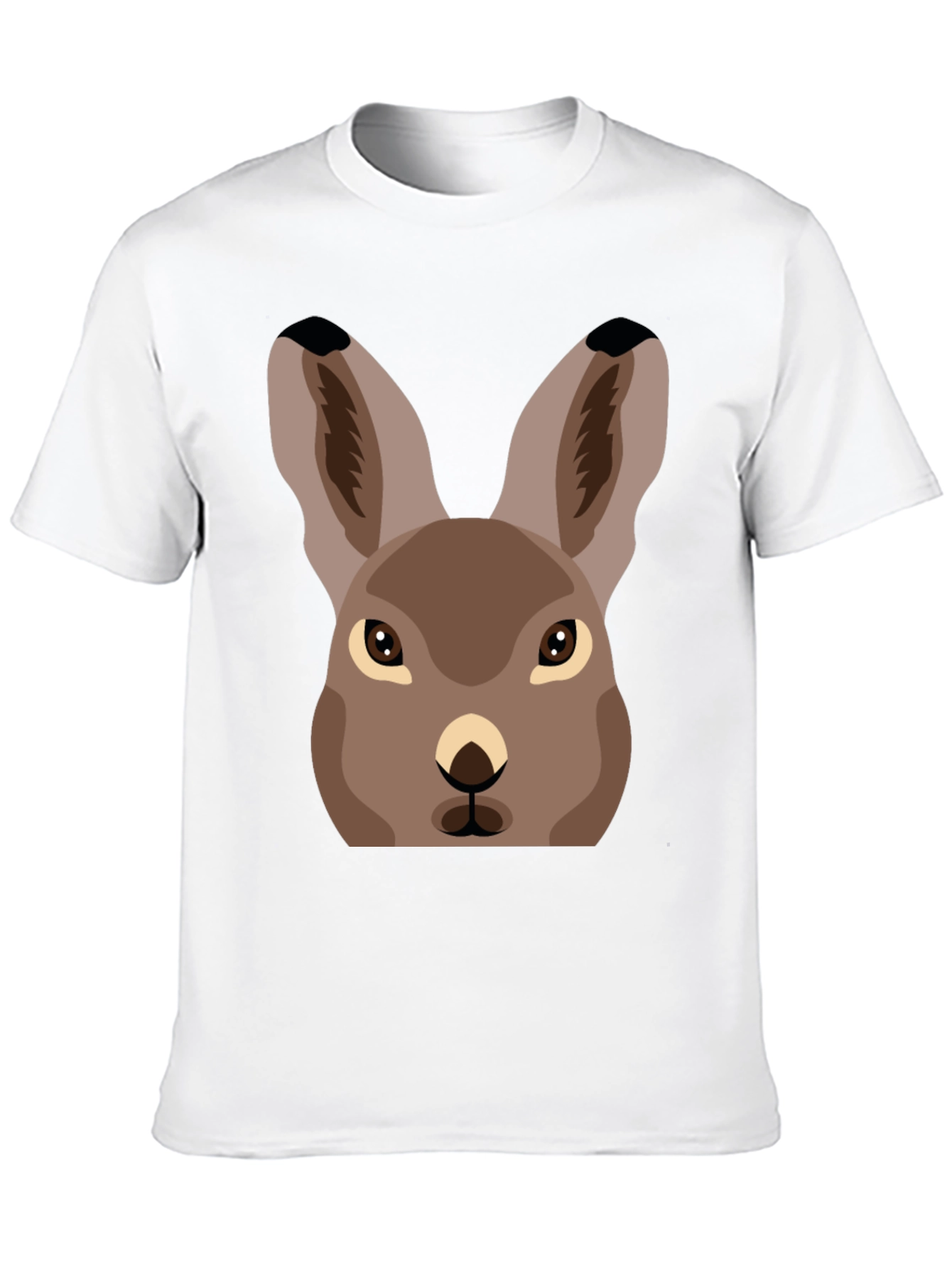 Black Hare Graphic Tee - Unisex Black T-Shirt view 10