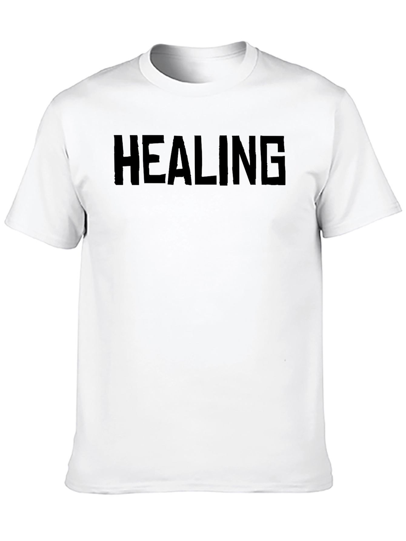 Black Healing T-Shirt - Bold Black Graphic Tee view 10