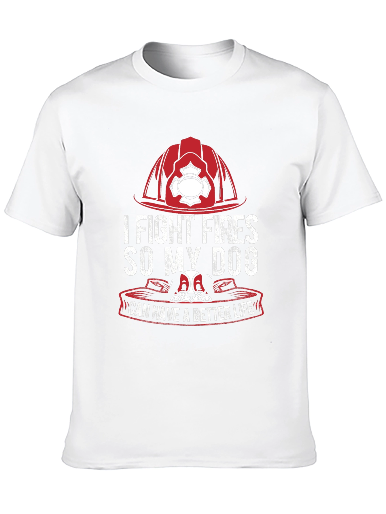 Black Firefighter Dog Lover T-Shirt view 10