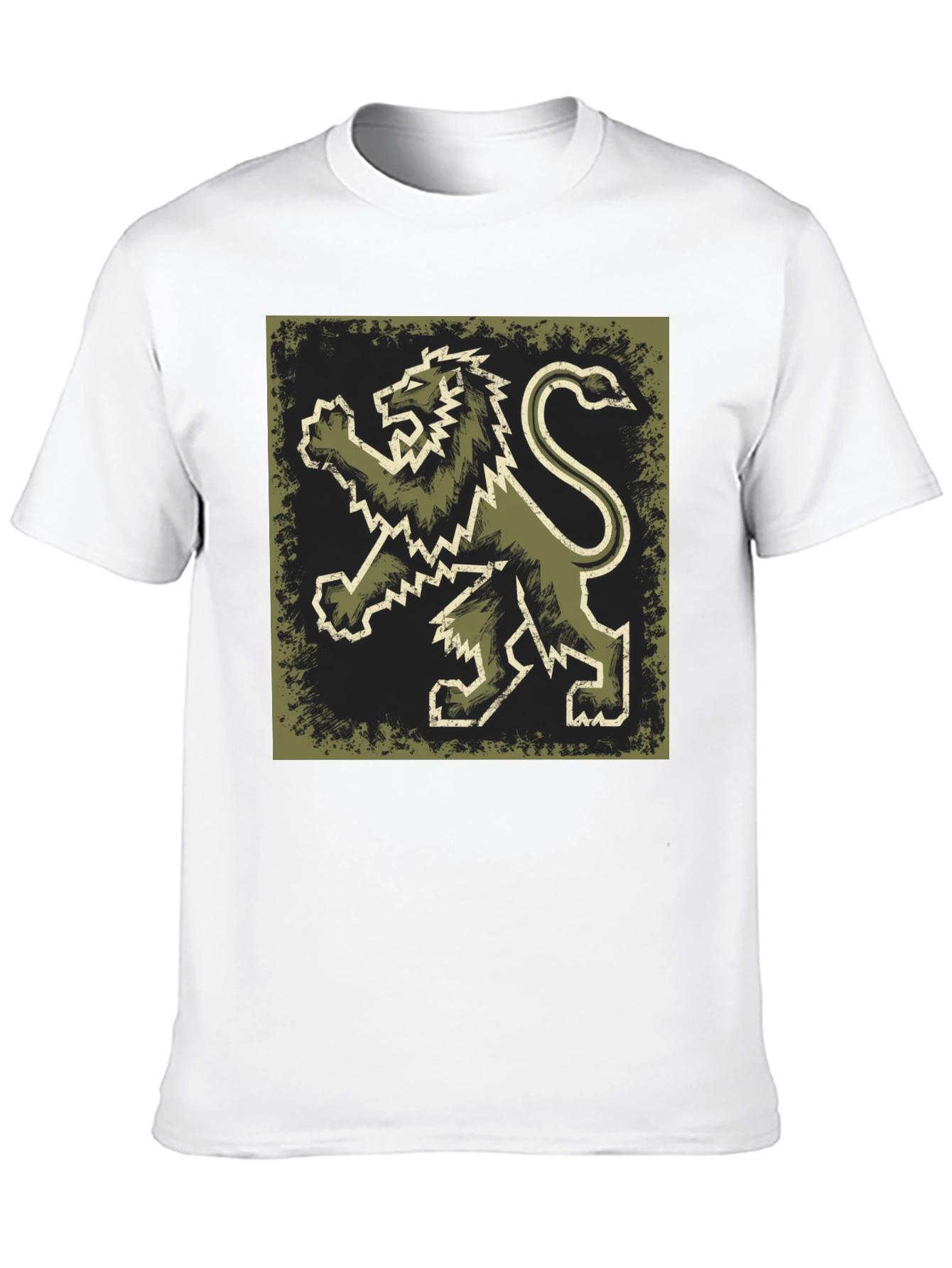 Black Lion Rampant Graphic T-Shirt - Men's Black Tee view 10