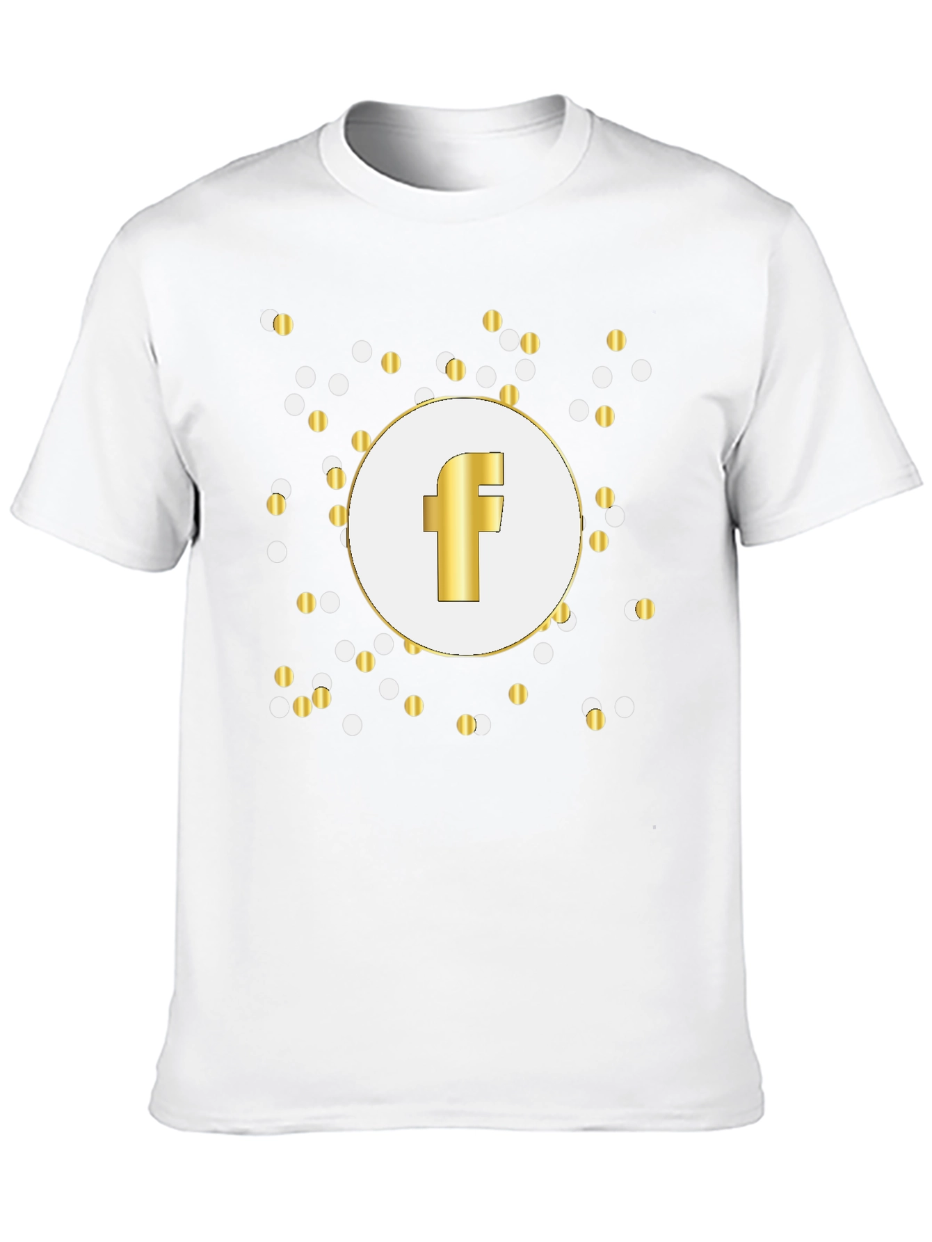 Black Gold 'F' Logo Black T-Shirt view 10