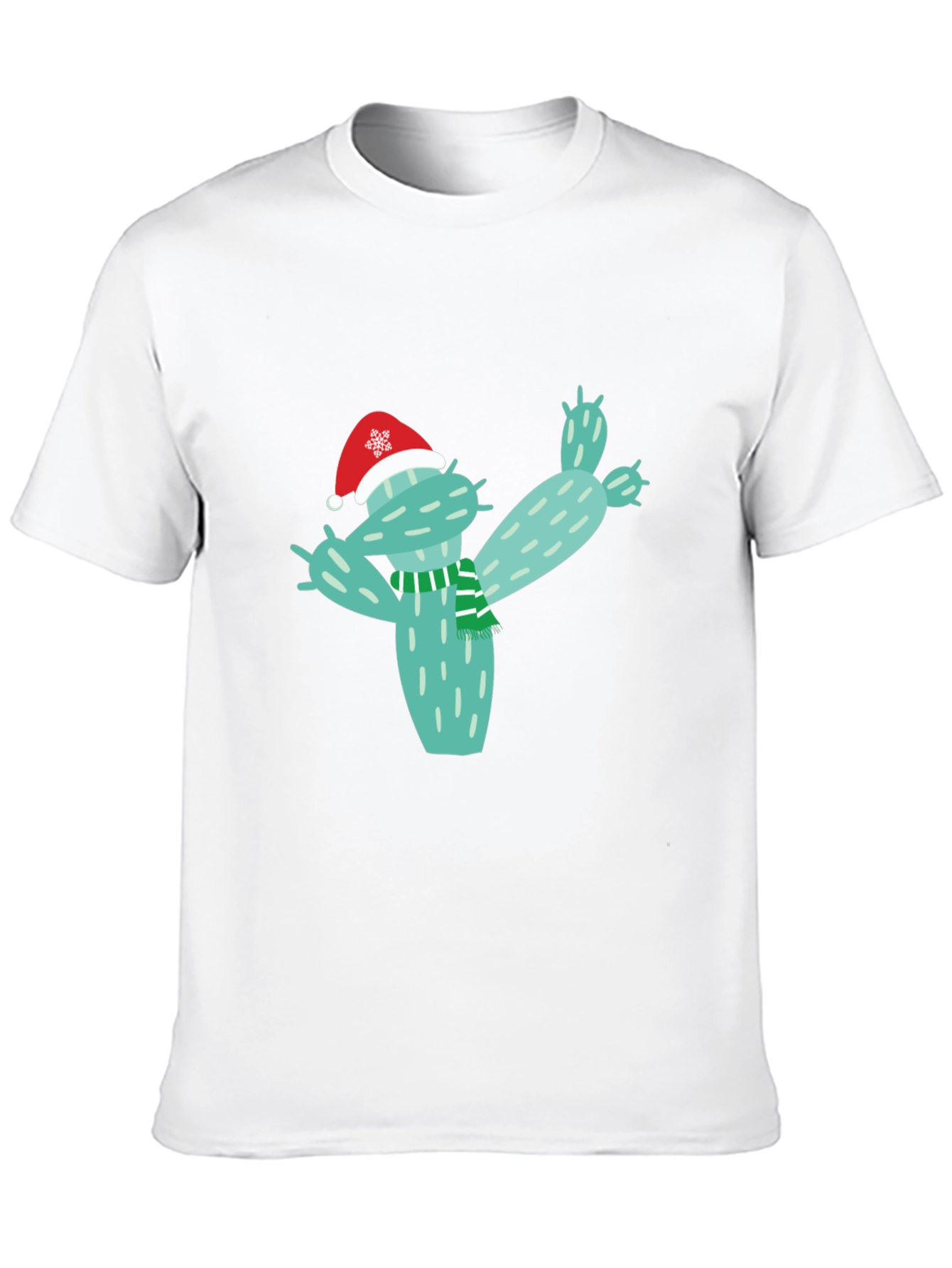 Black Festive Cactus T-Shirt - Holiday Cheer view 10