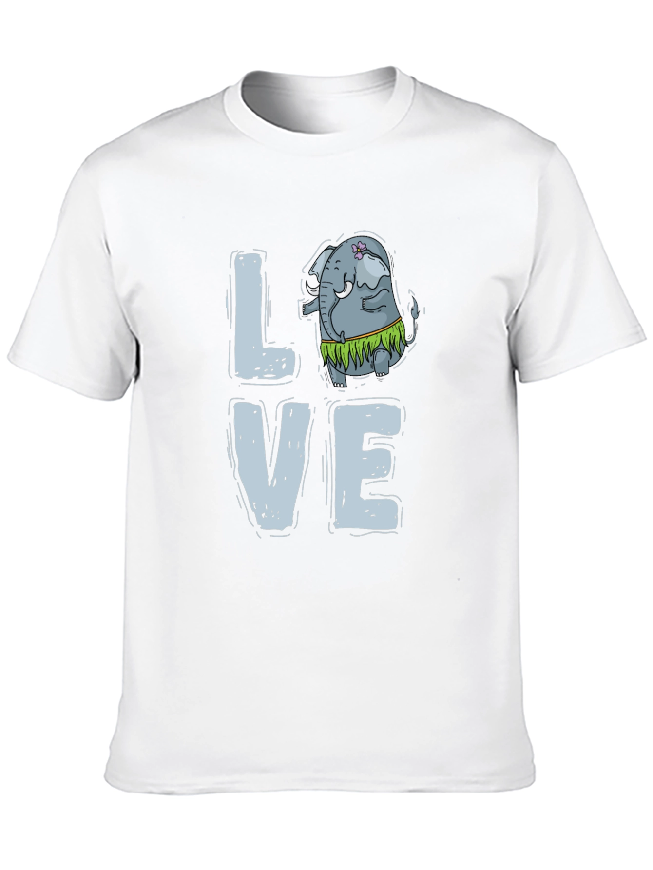 Black Love Elephant Hula Graphic Tee view 10