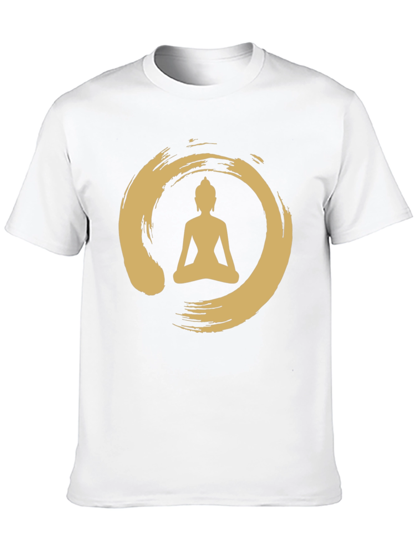 Black Enso Zen Circle Buddha T-Shirt - Black view 10