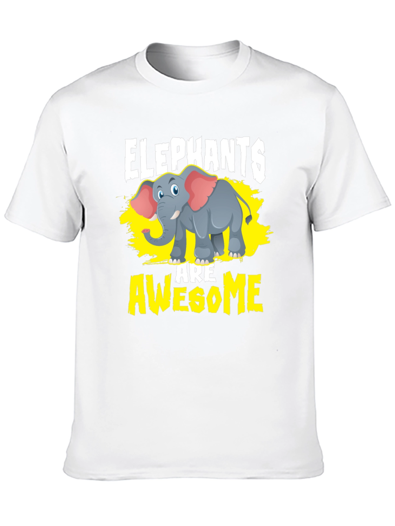 Black Elephants Are Awesome Graphic Tee - Black view 10