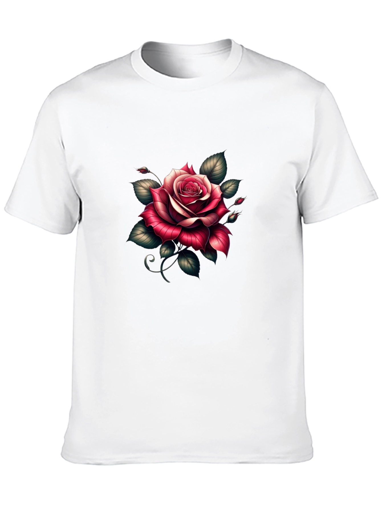 Black Rose Graphic Black T-Shirt - Floral Tee view 10