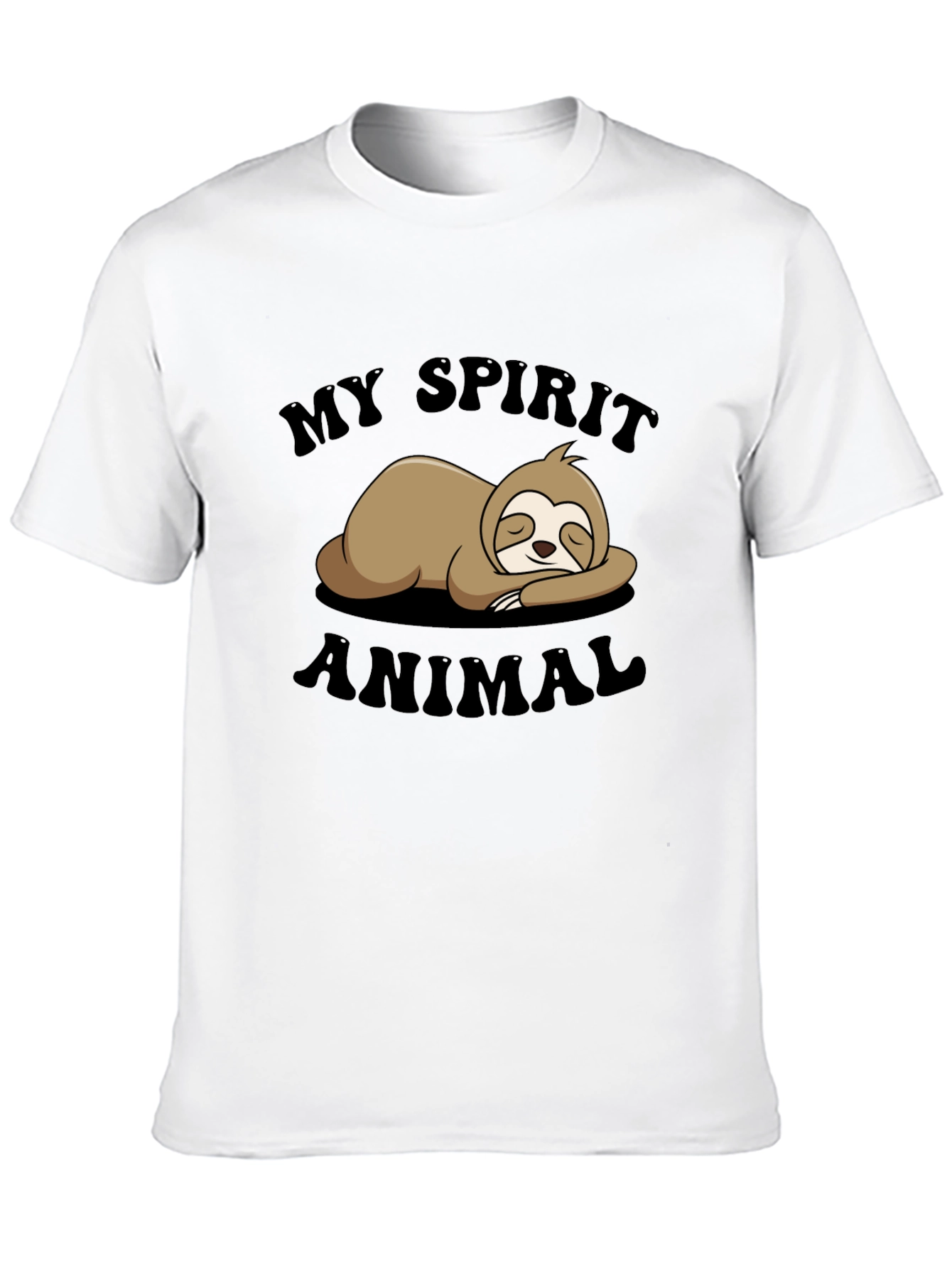 Black My Spirit Animal Sloth Graphic Tee view 10