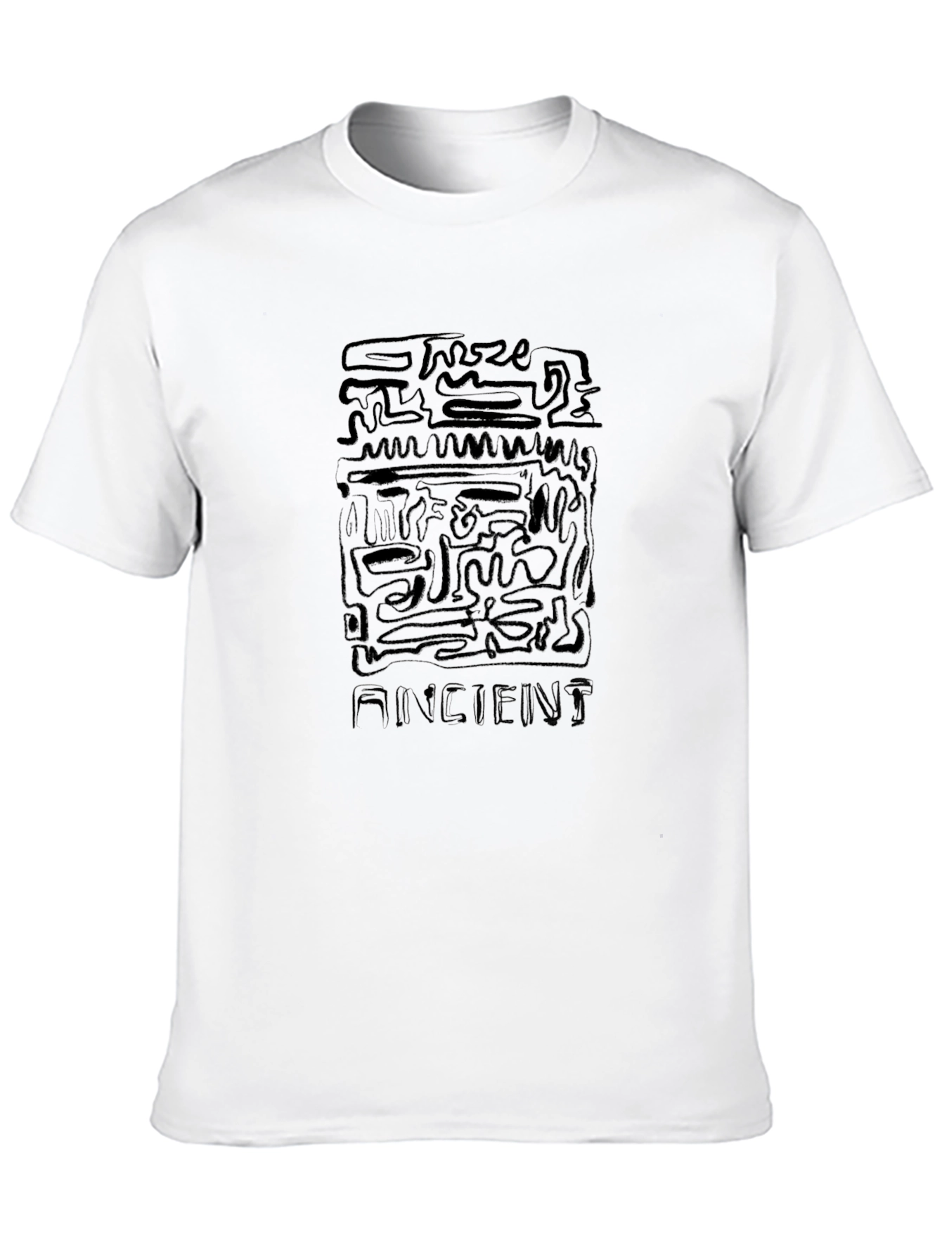 Black Ancient Graphic Black T-Shirt view 10