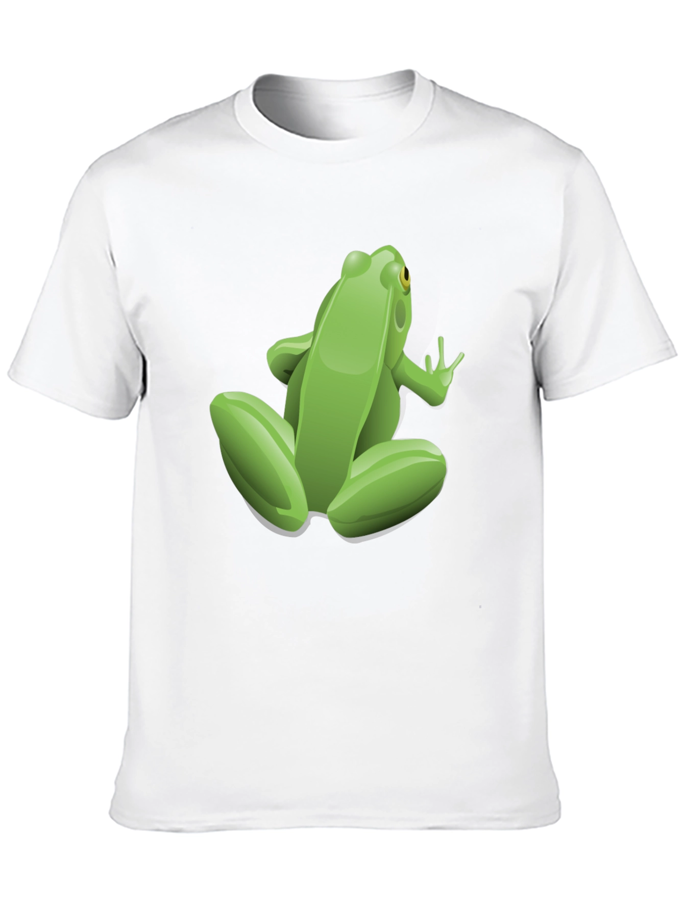 Black Green Frog Graphic Print Black T-Shirt view 10