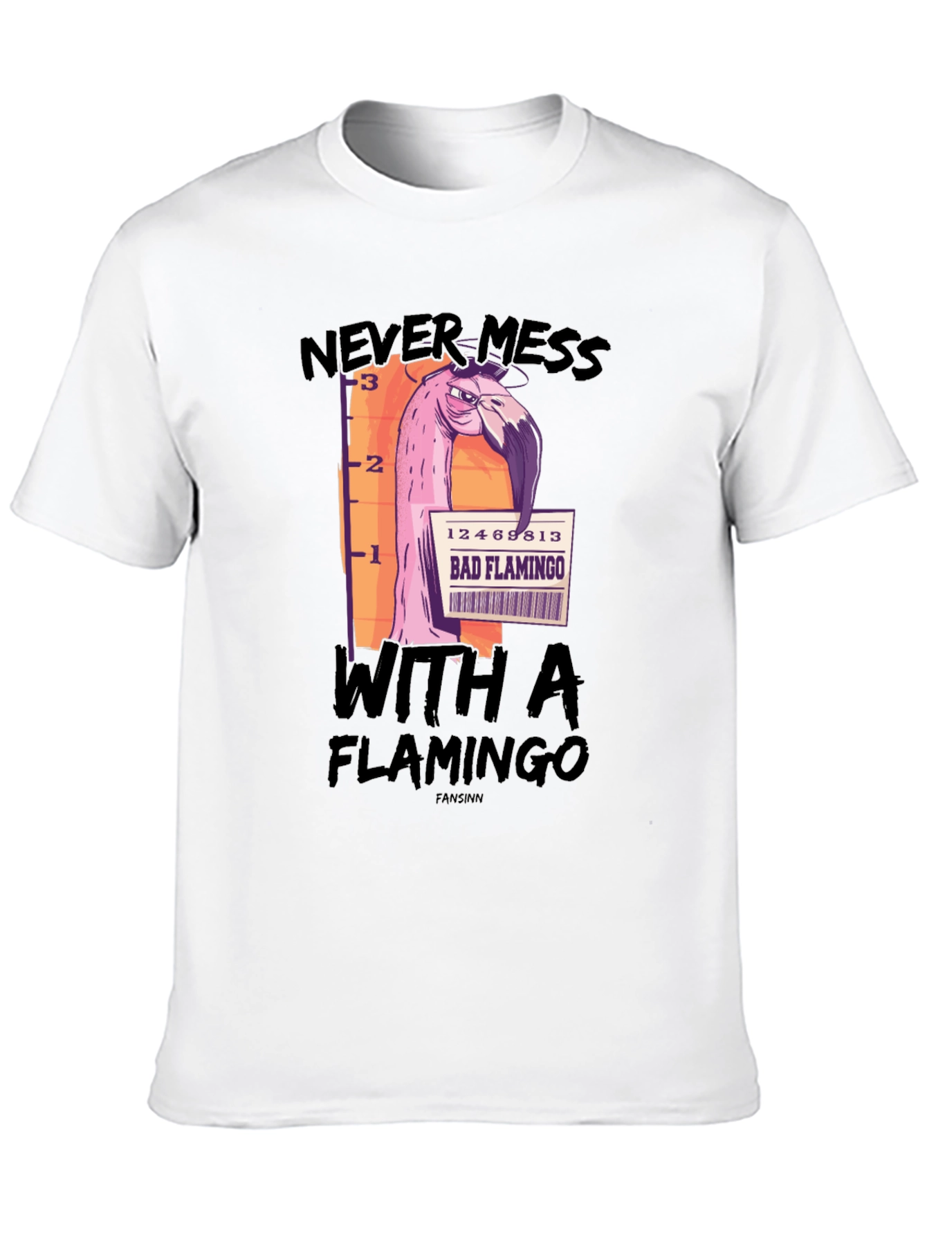 Black Bad Flamingo Graphic Tee - Mens Black T-Shirt view 10