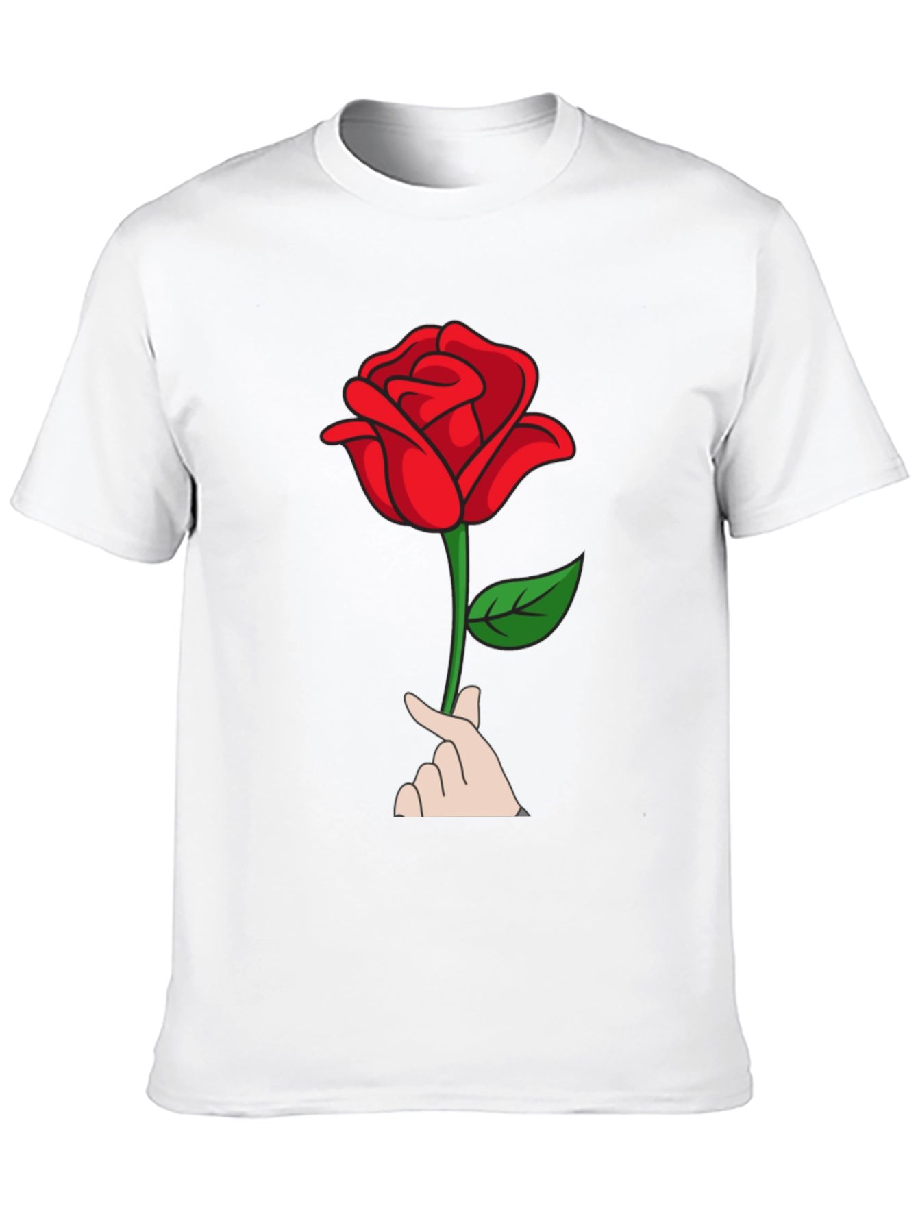 Black Rose Heart T-Shirt - Black view 10