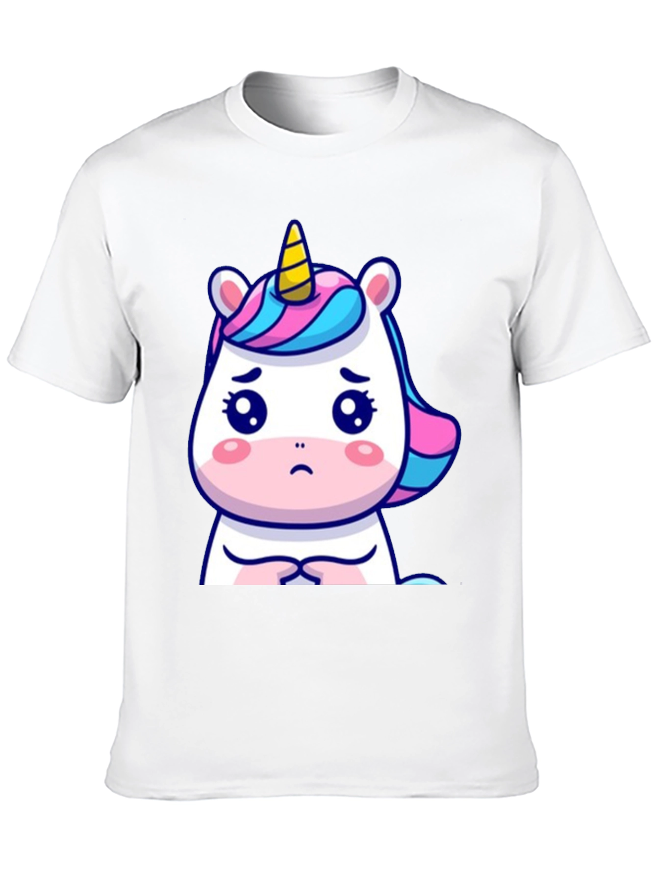 Black Sad Unicorn Graphic Tee - Black Cotton Comfort view 10