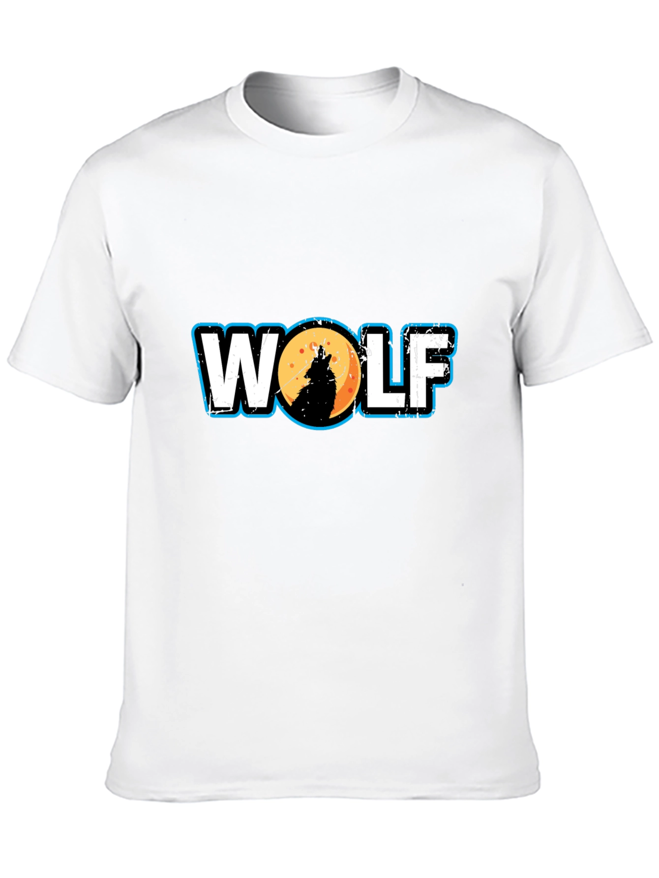 Black Wolf Silhouette Graphic Tee - Black Cotton T-Shirt view 10