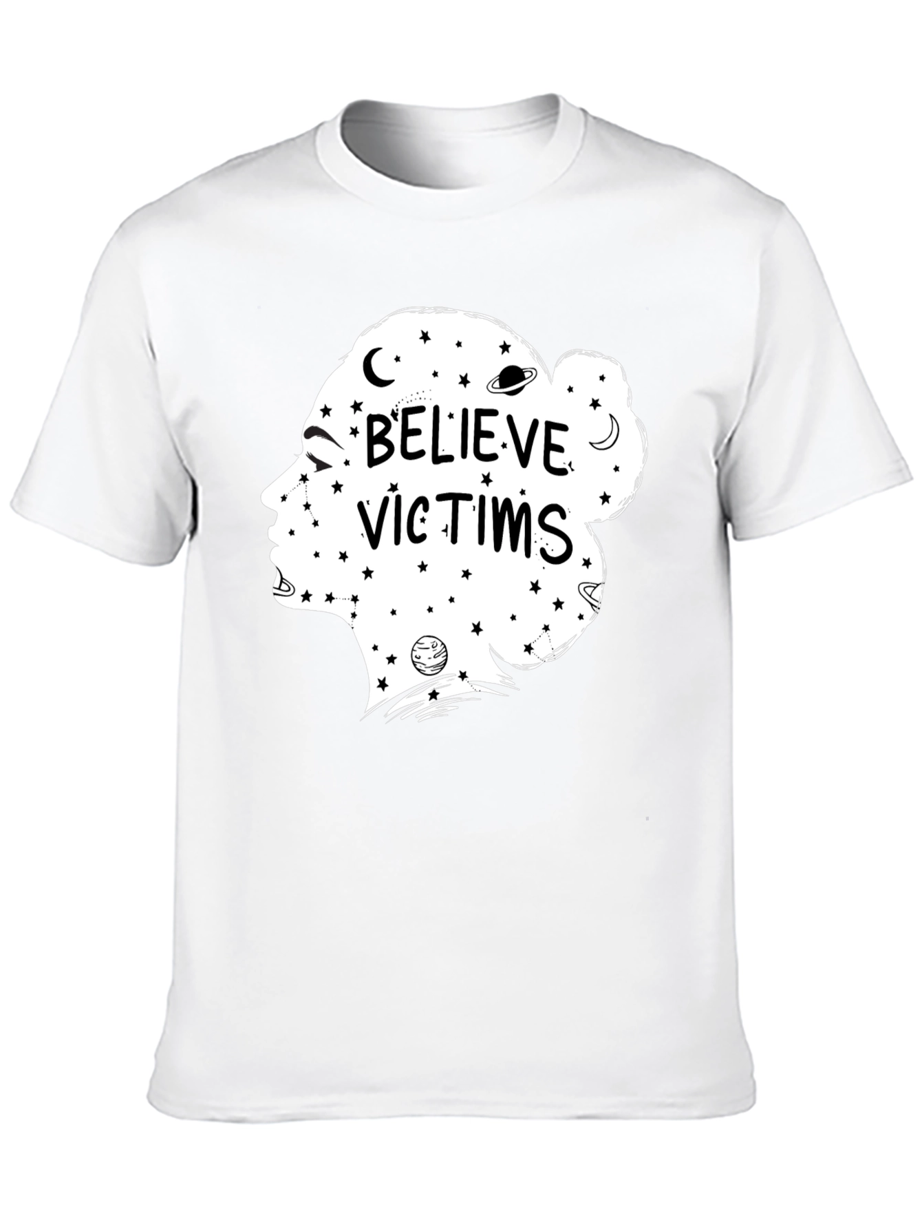 Black Believe Victims Graphic Tee - Unisex Black T-Shirt view 10