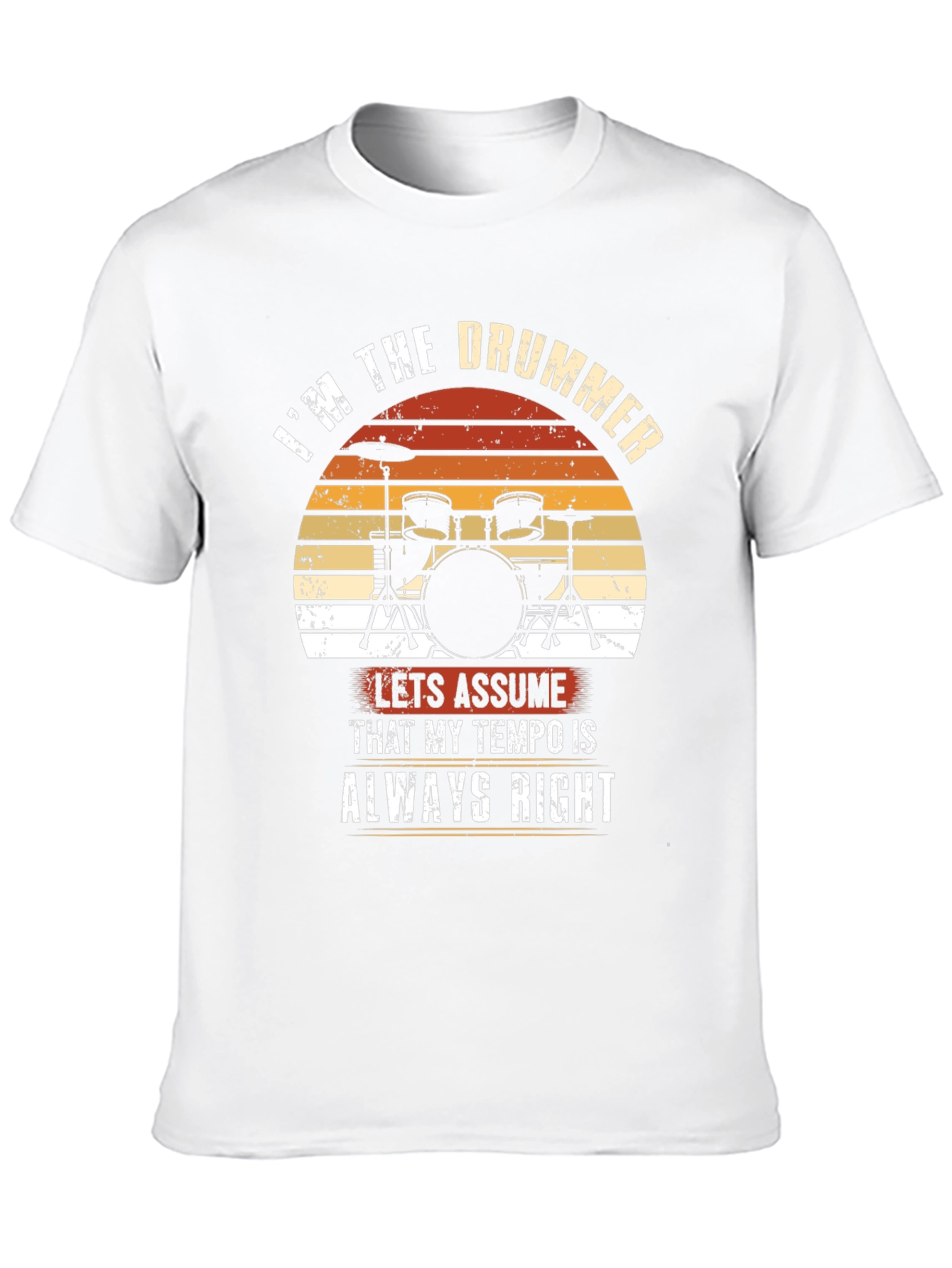 Black I'm the Drummer T-Shirt - Tempo Always Right view 10