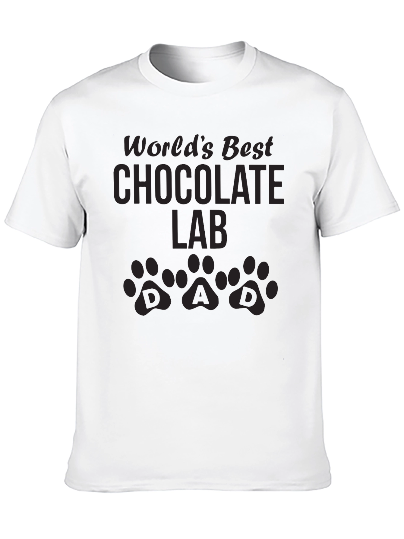 Black World's Best Chocolate Lab Dad T-Shirt view 10