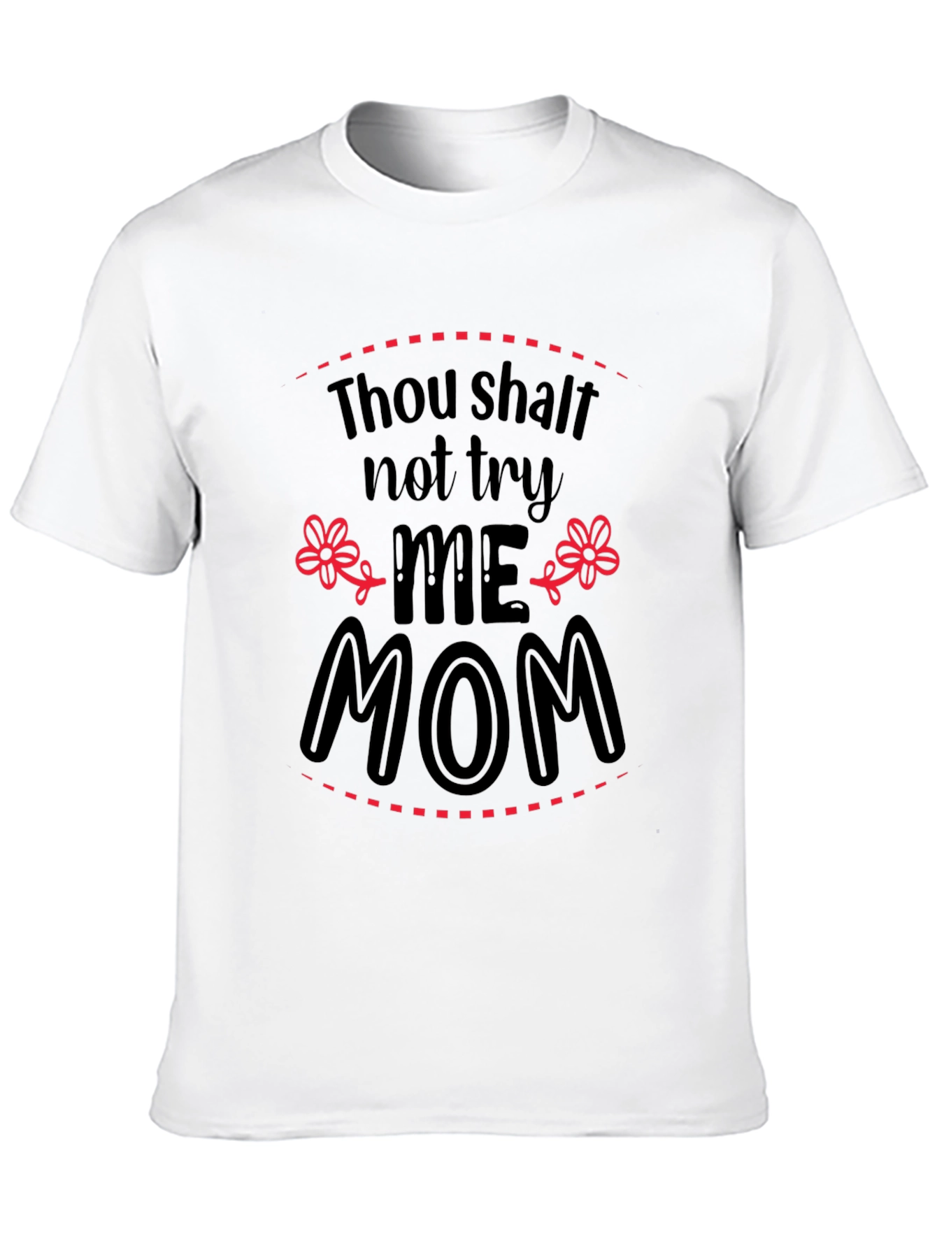 Black Thou Shalt Not Try Me Mom Black Tee view 10