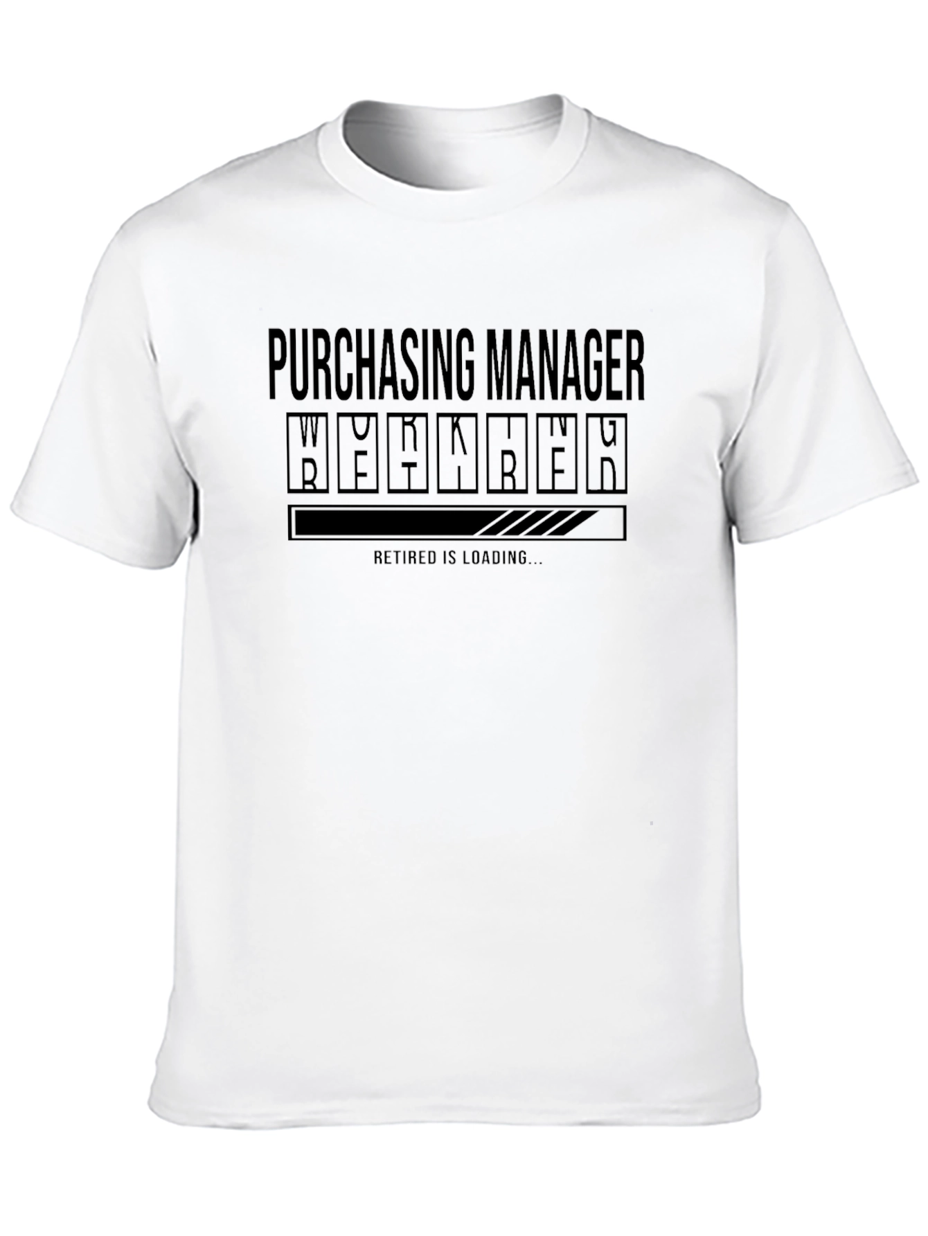 Black Purchasing Manager Retired Loading T-Shirt view 10