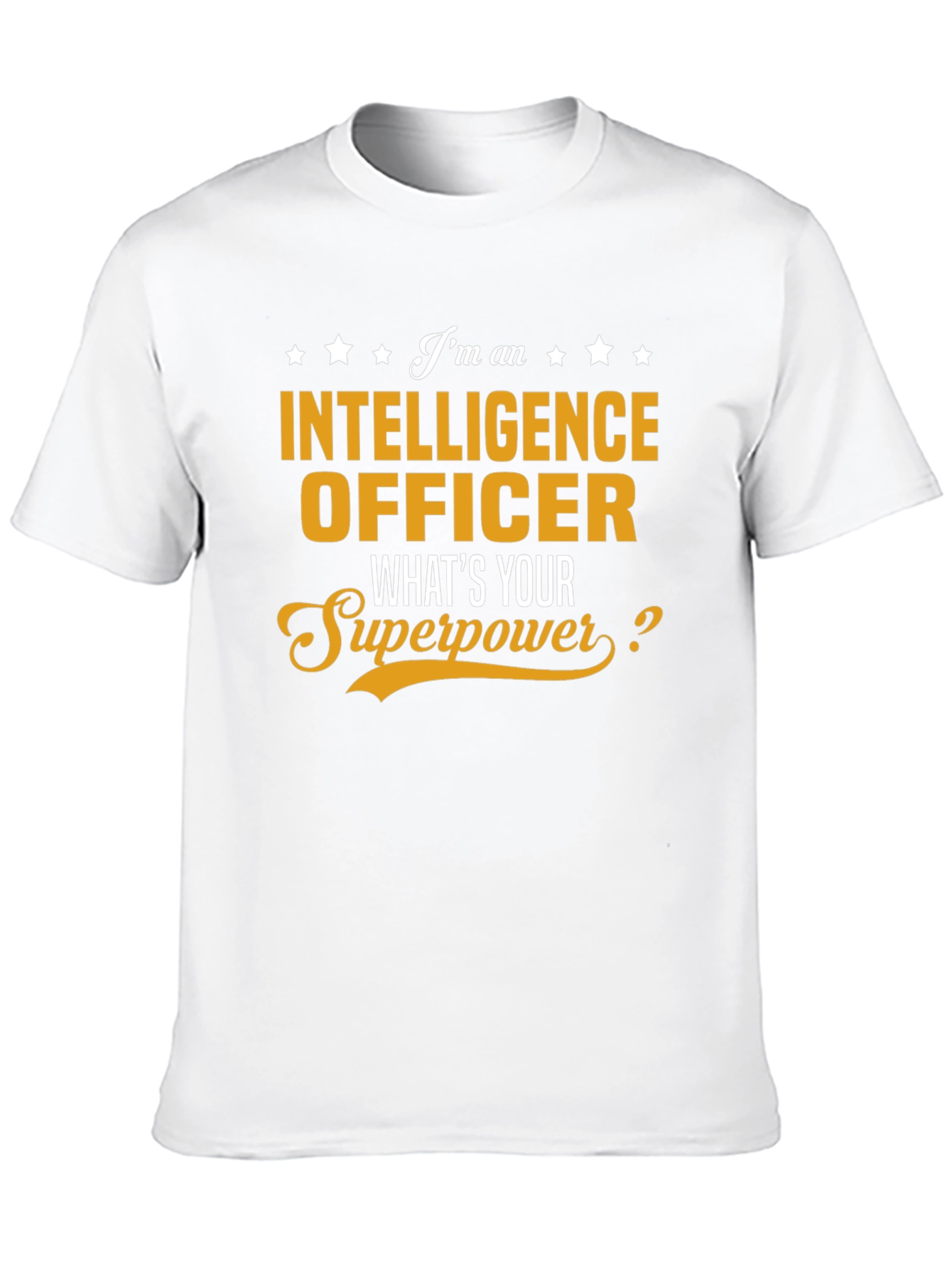 Black Intelligence Officer Superpower T-Shirt view 10
