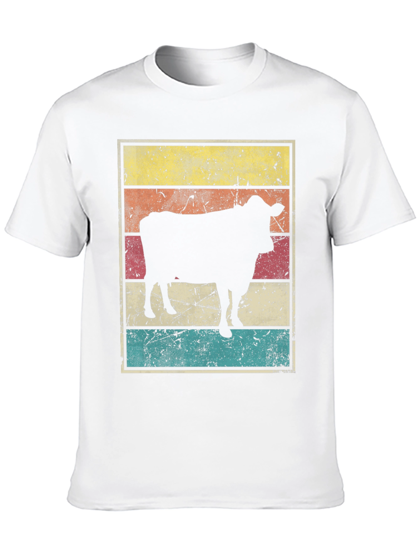 Black Retro Cow Graphic T-Shirt view 10