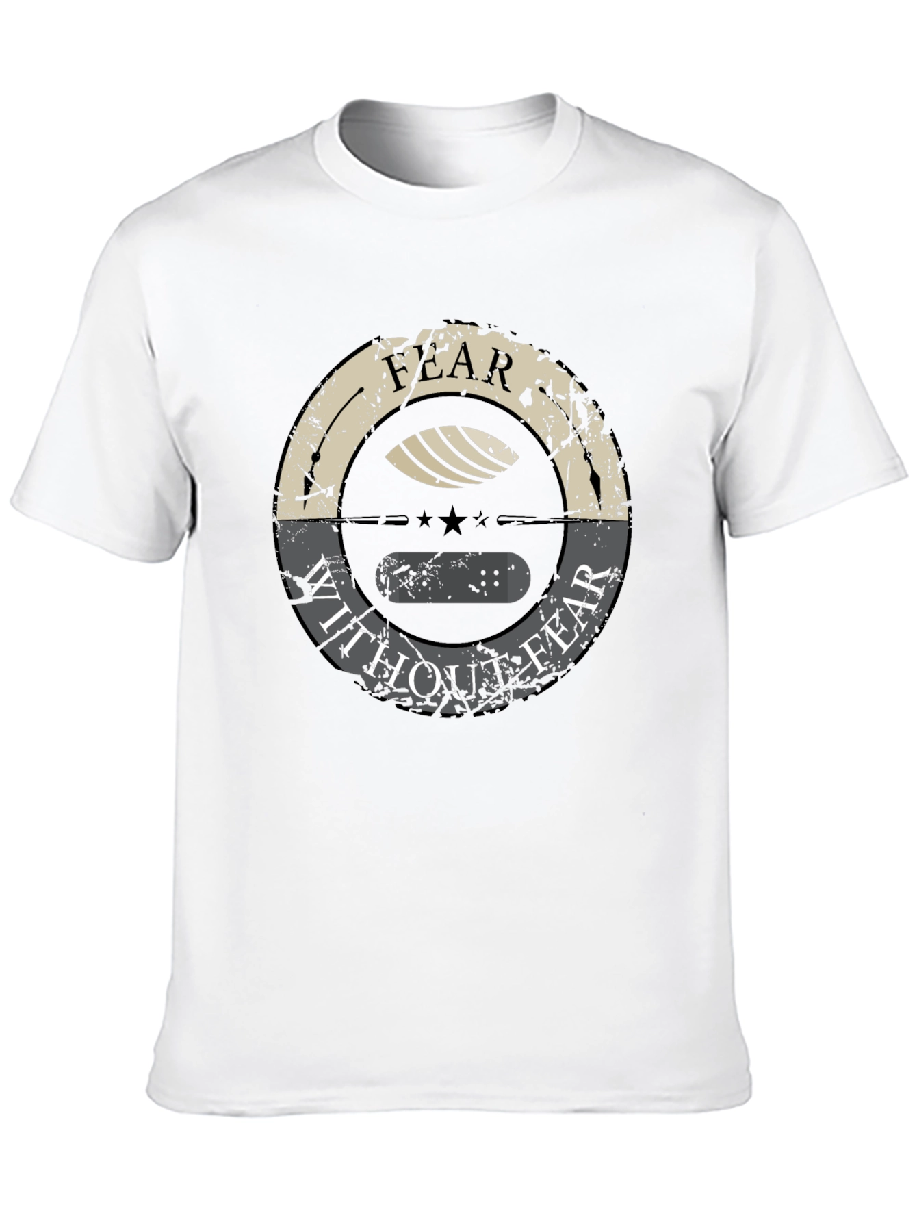 Black Fear Without Fear Graphic Tee - Premium Cotton view 10
