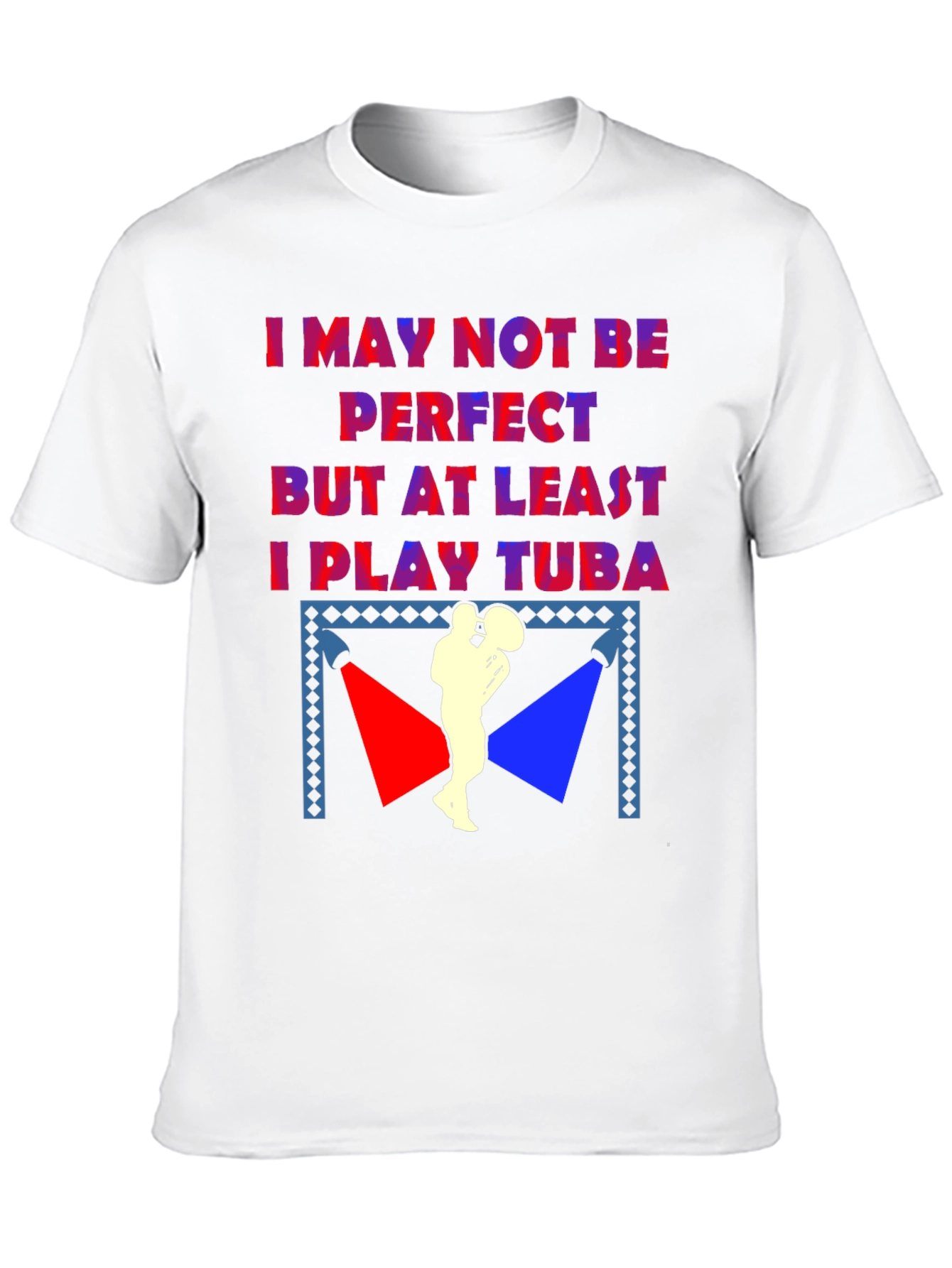 Black Tuba Player Graphic Tee - Musician Novelty Shirt view 10