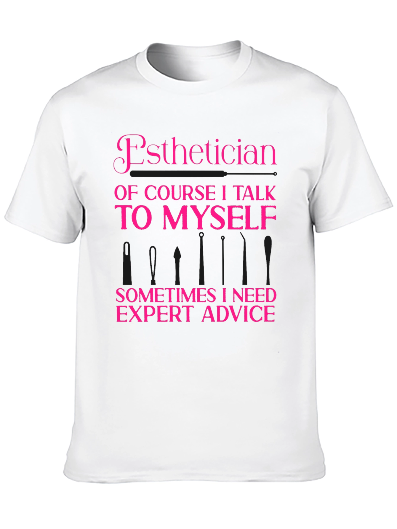Black Esthetician Expert Advice Black T-Shirt view 10