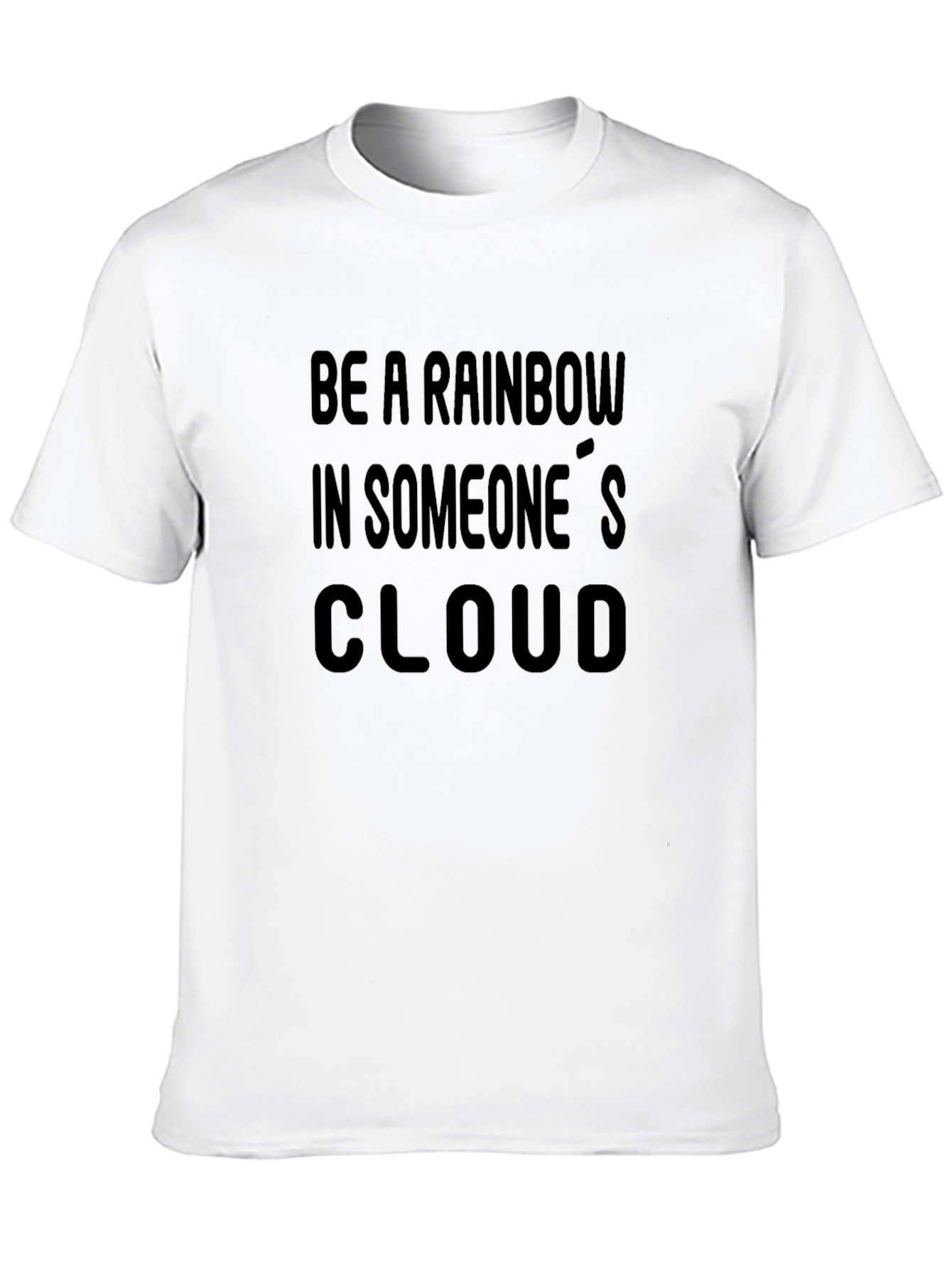 Black Be a Rainbow Black Graphic T-Shirt view 10