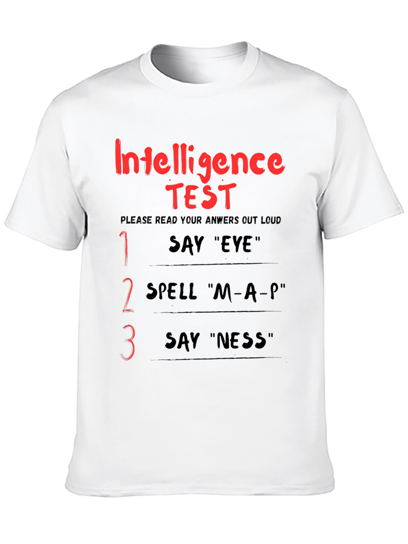Black Intelligence Test Funny Adult Humor Graphic T-Shirt view 10
