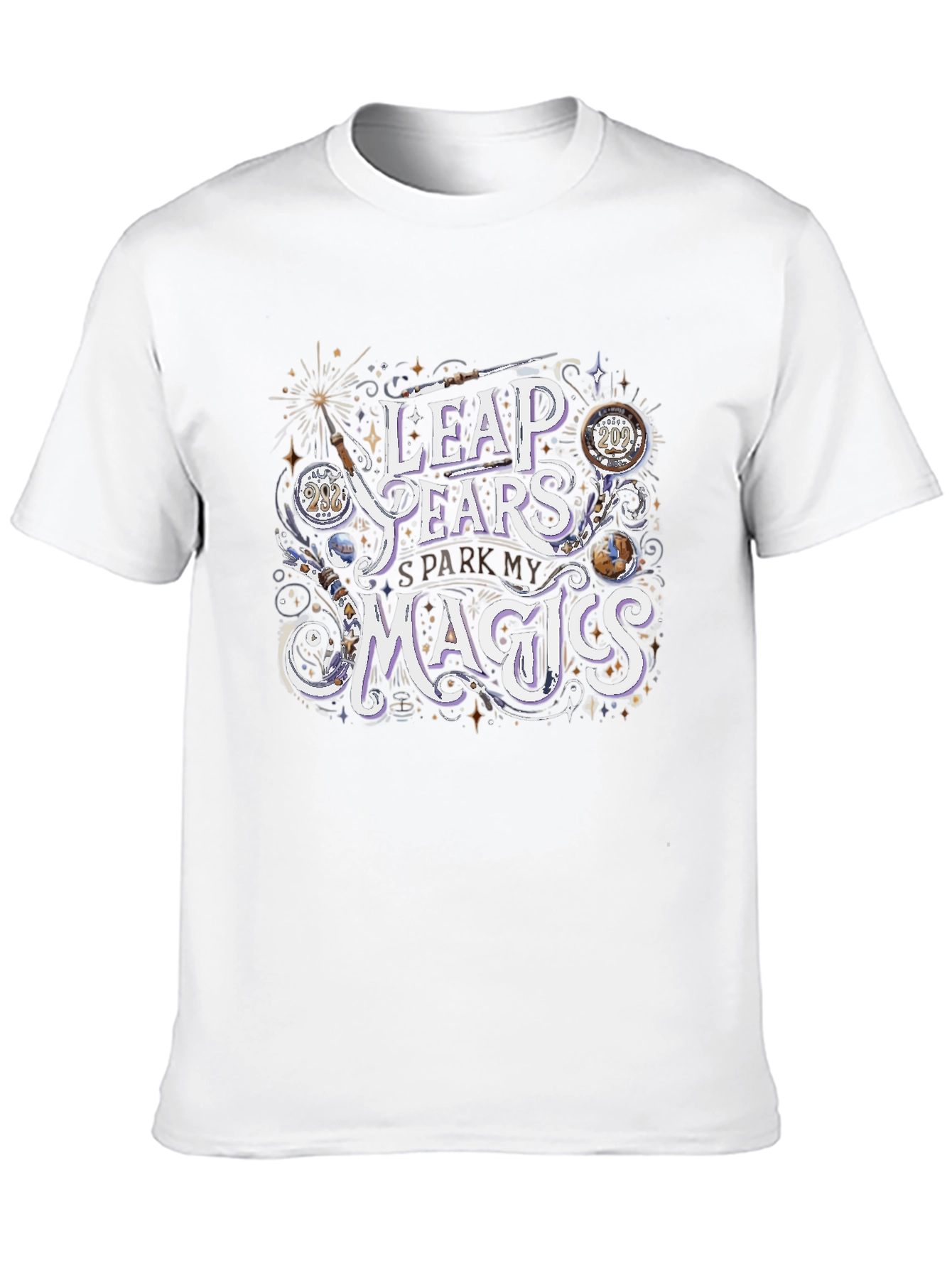 Black Leap Years are Magic Graphic Tee view 10