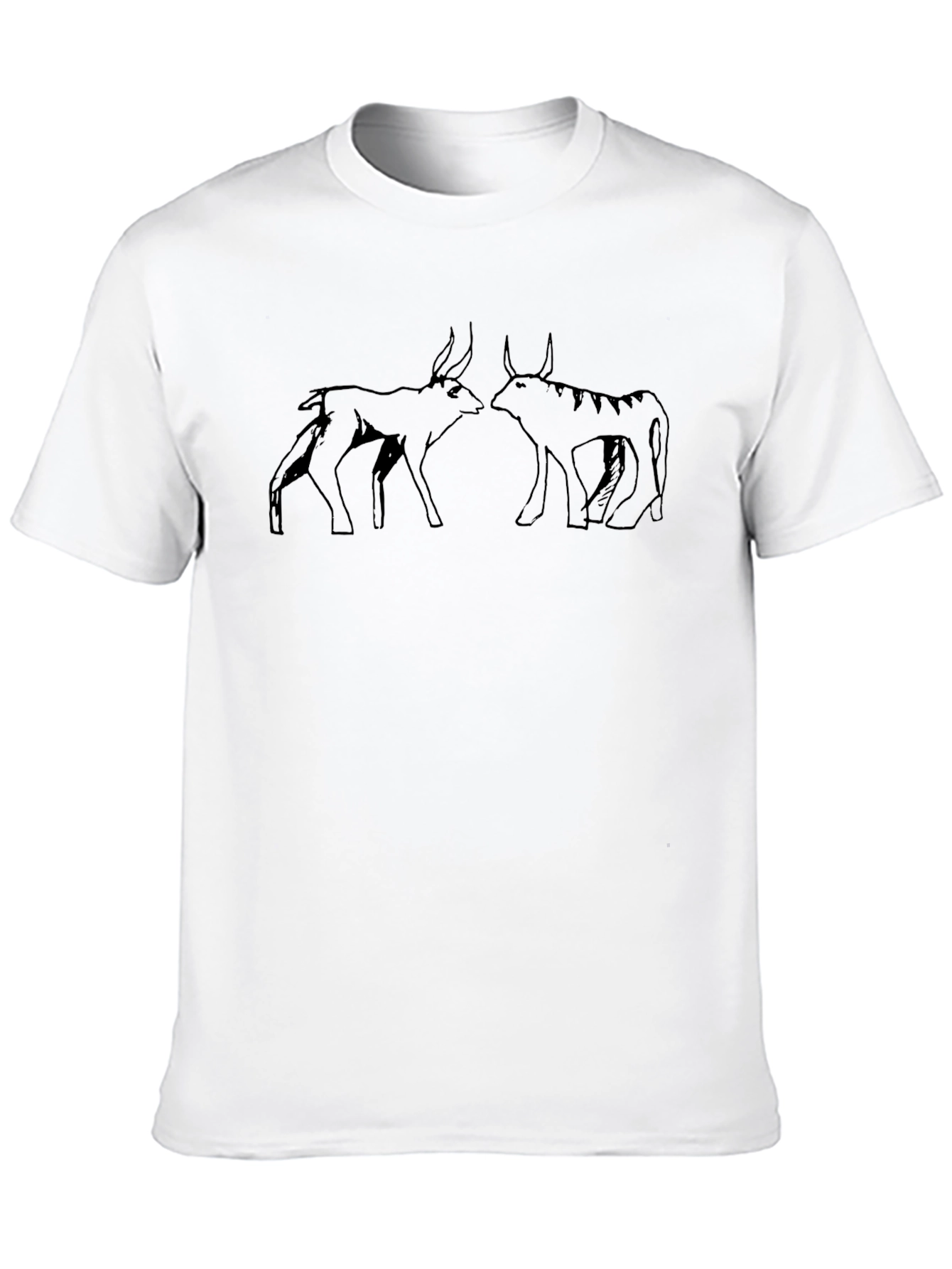Stylized Bull Graphic Tee - 10