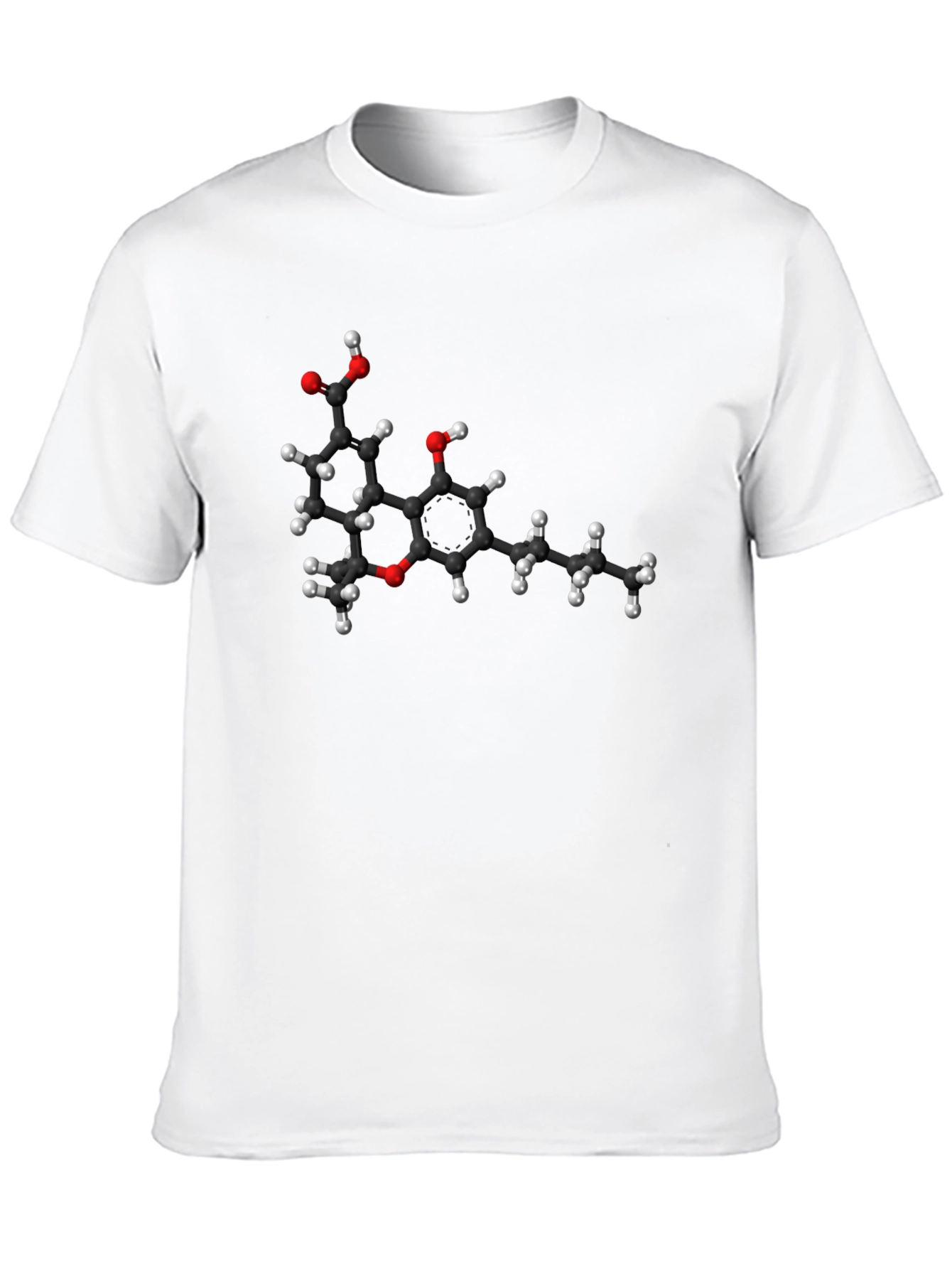 Black THC Molecule Graphic Tee - Black Cotton T-Shirt view 10