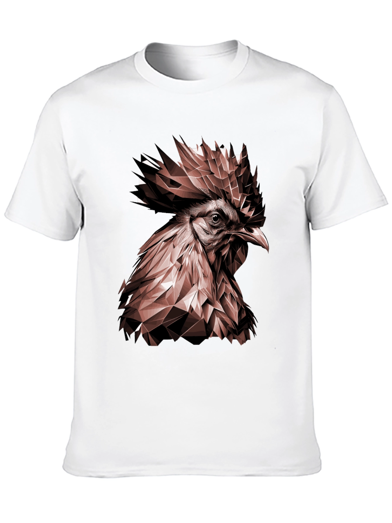 Black Geometric Rooster Graphic Tee - Bold & Stylish view 10