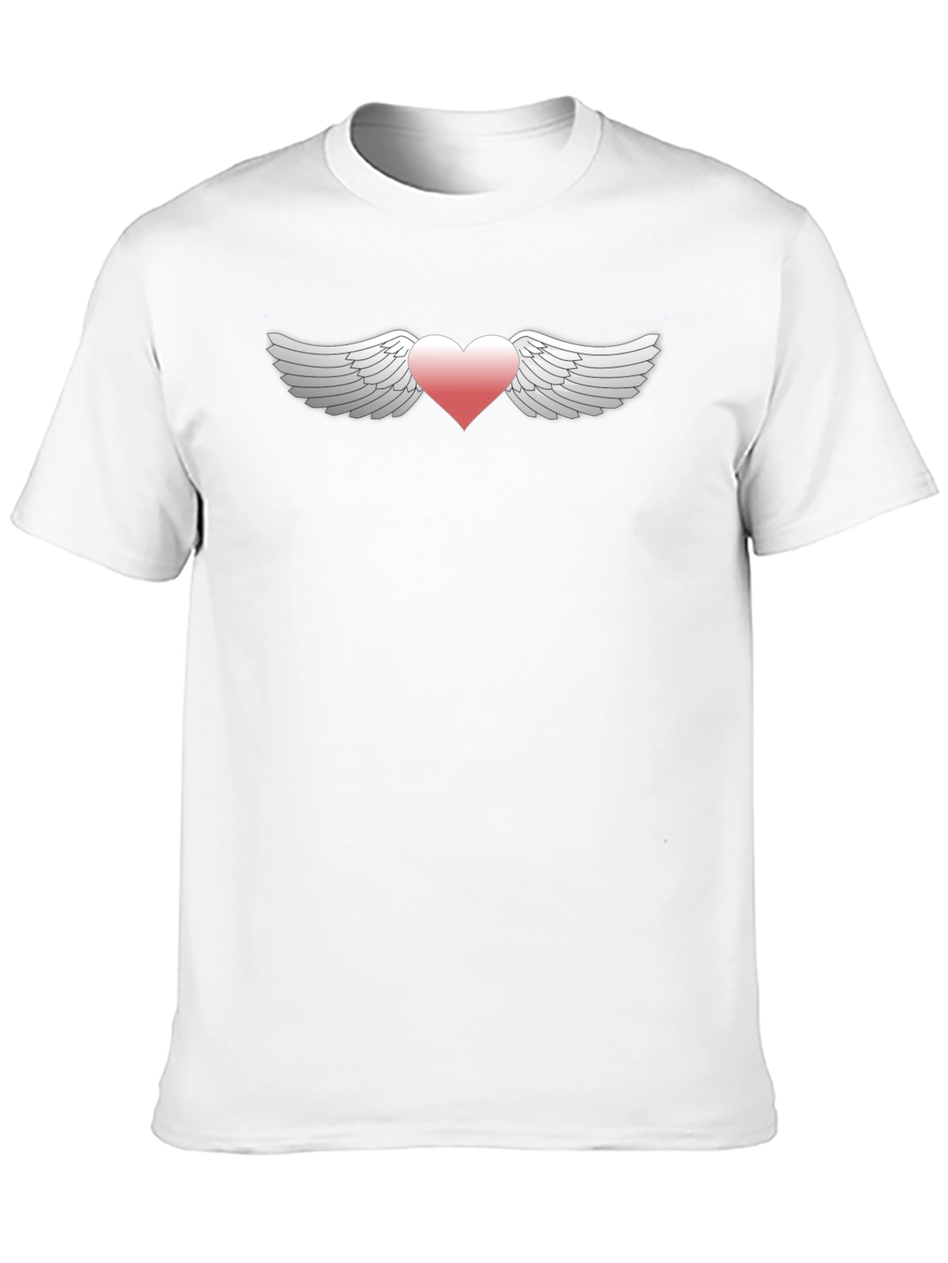 Black Heart with Wings Graphic Tee - Men's Black T-Shirt view 10
