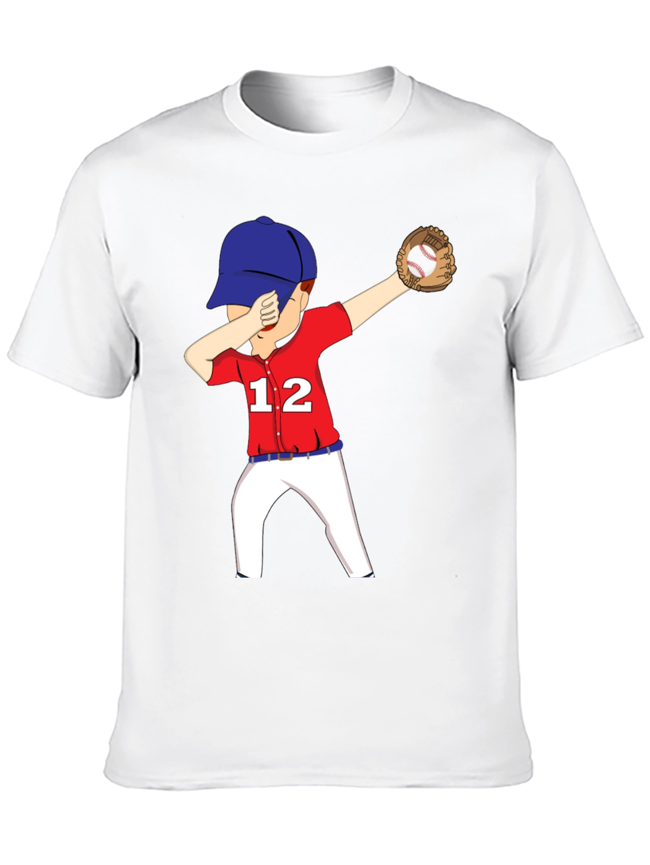 Black Dabbing Baseball Player Graphic T-Shirt view 10