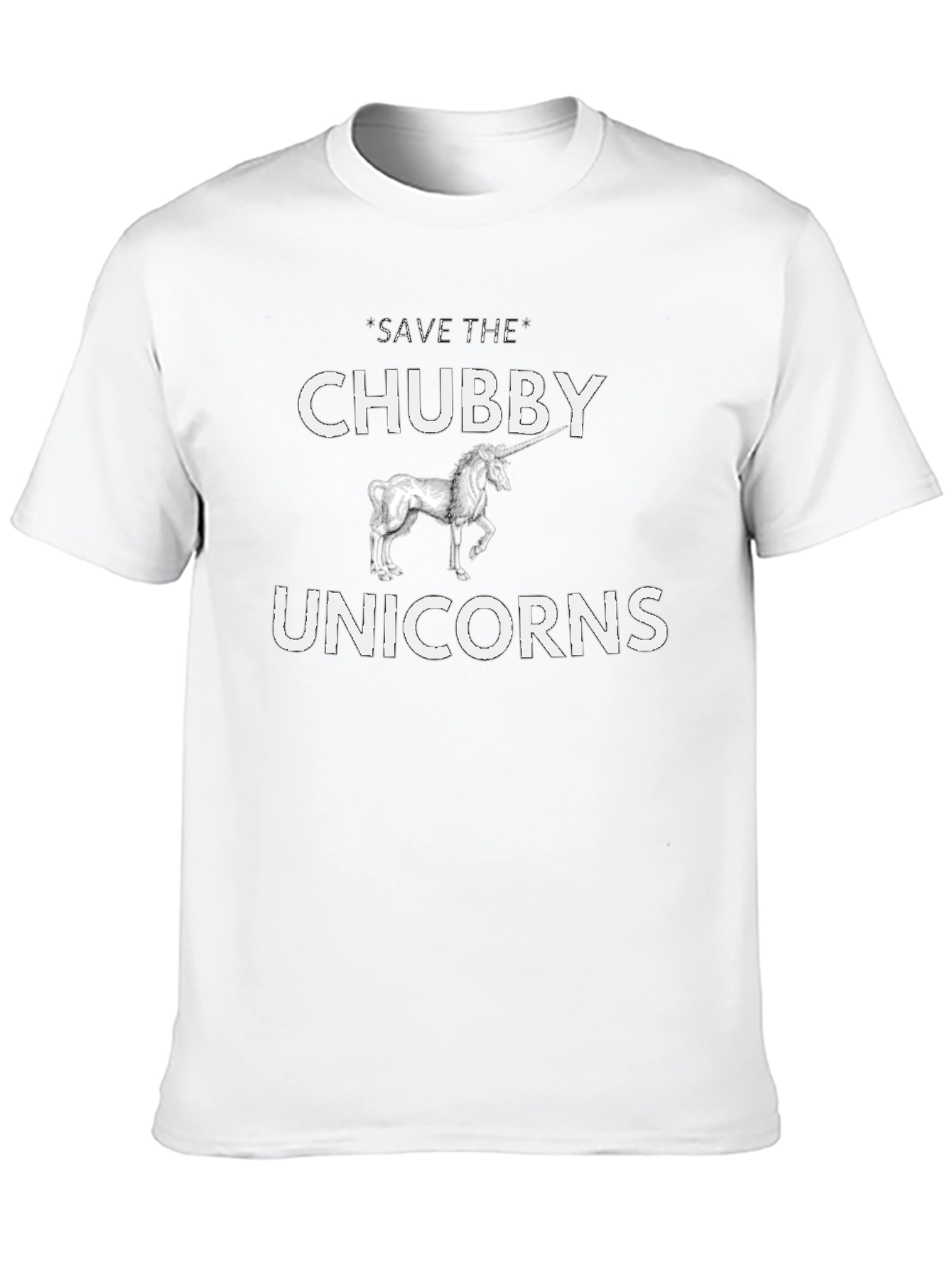 Black Save the Chubby Unicorns Black Graphic T-Shirt view 10