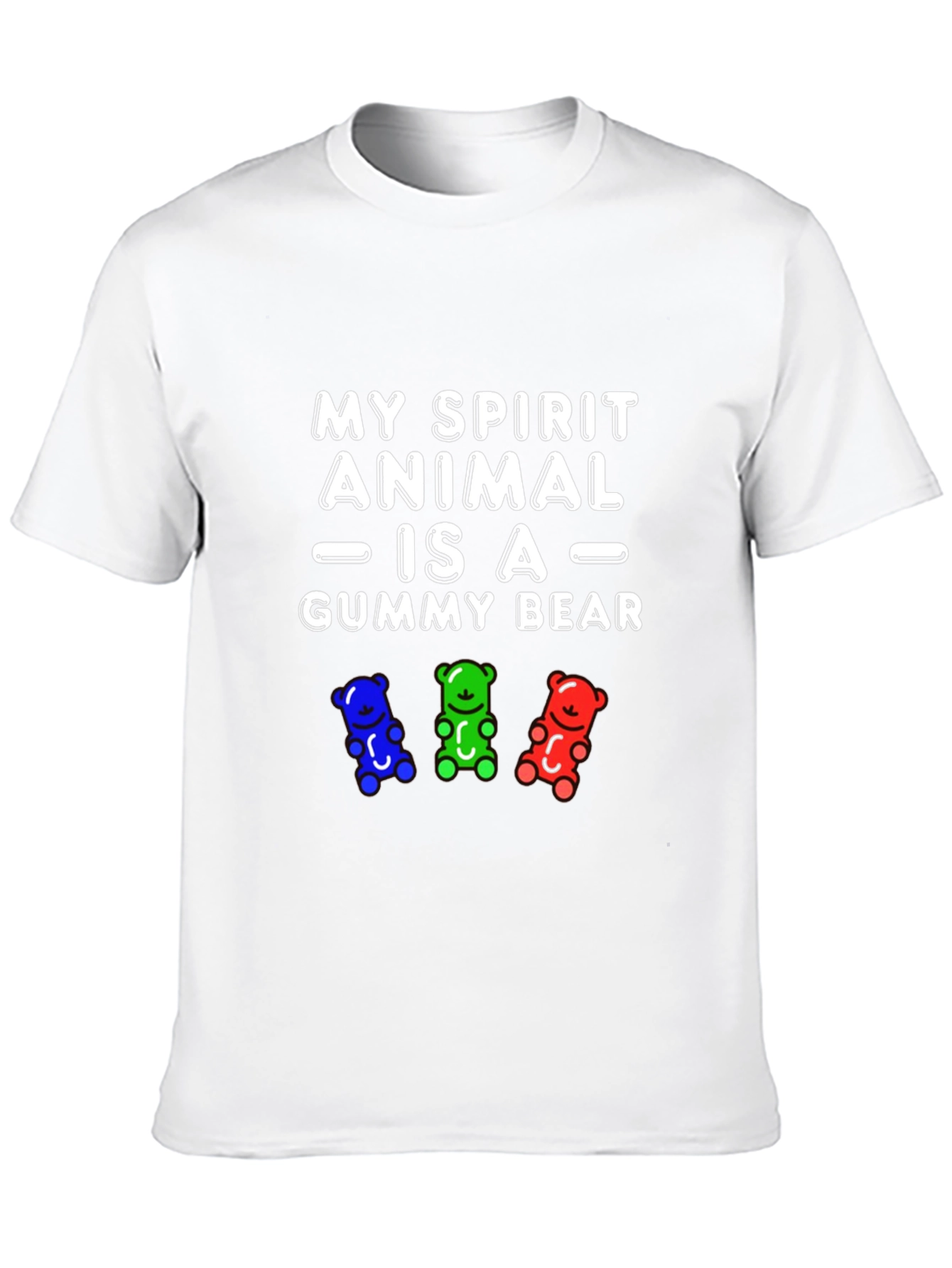 Black Gummy Bear Spirit Animal Graphic T-Shirt view 10