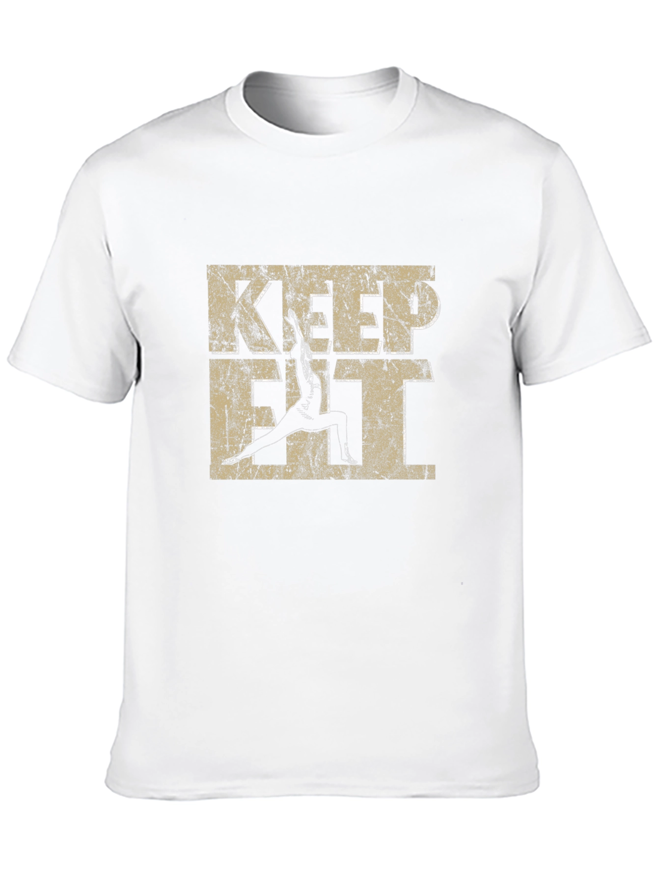 Black Keep Fit Graphic Tee - Motivational Workout Shirt view 10