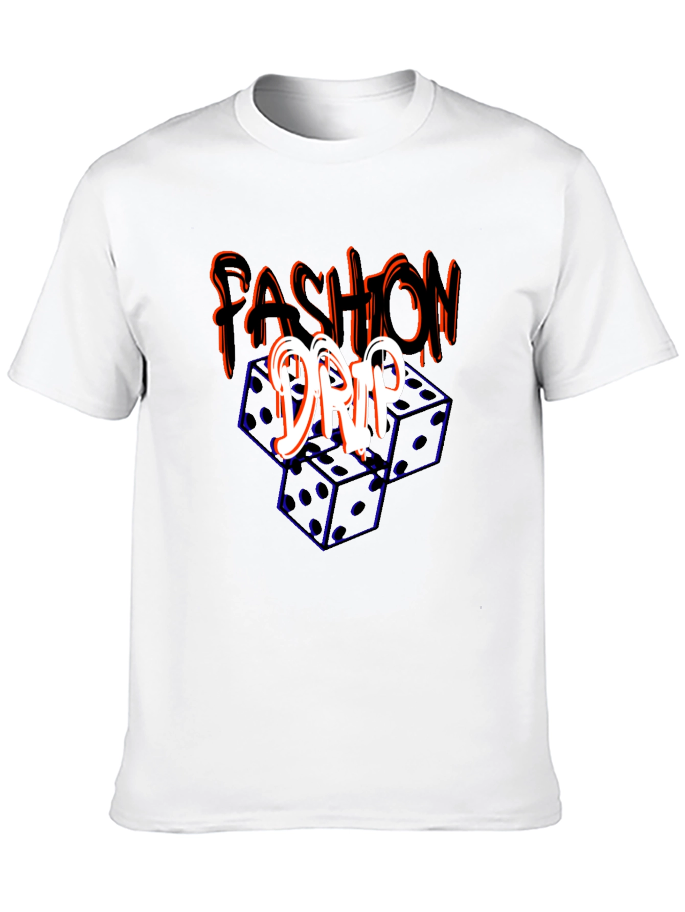 Black Fashion Drip Dice Graphic Tee view 10