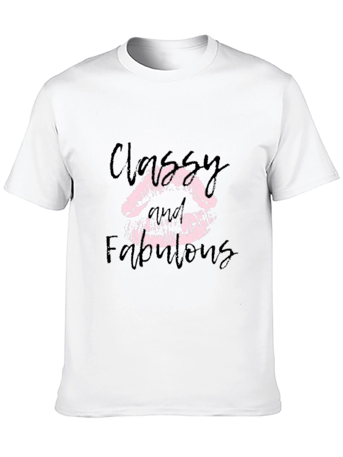 Black Classy & Fabulous Lips Graphic Tee view 10