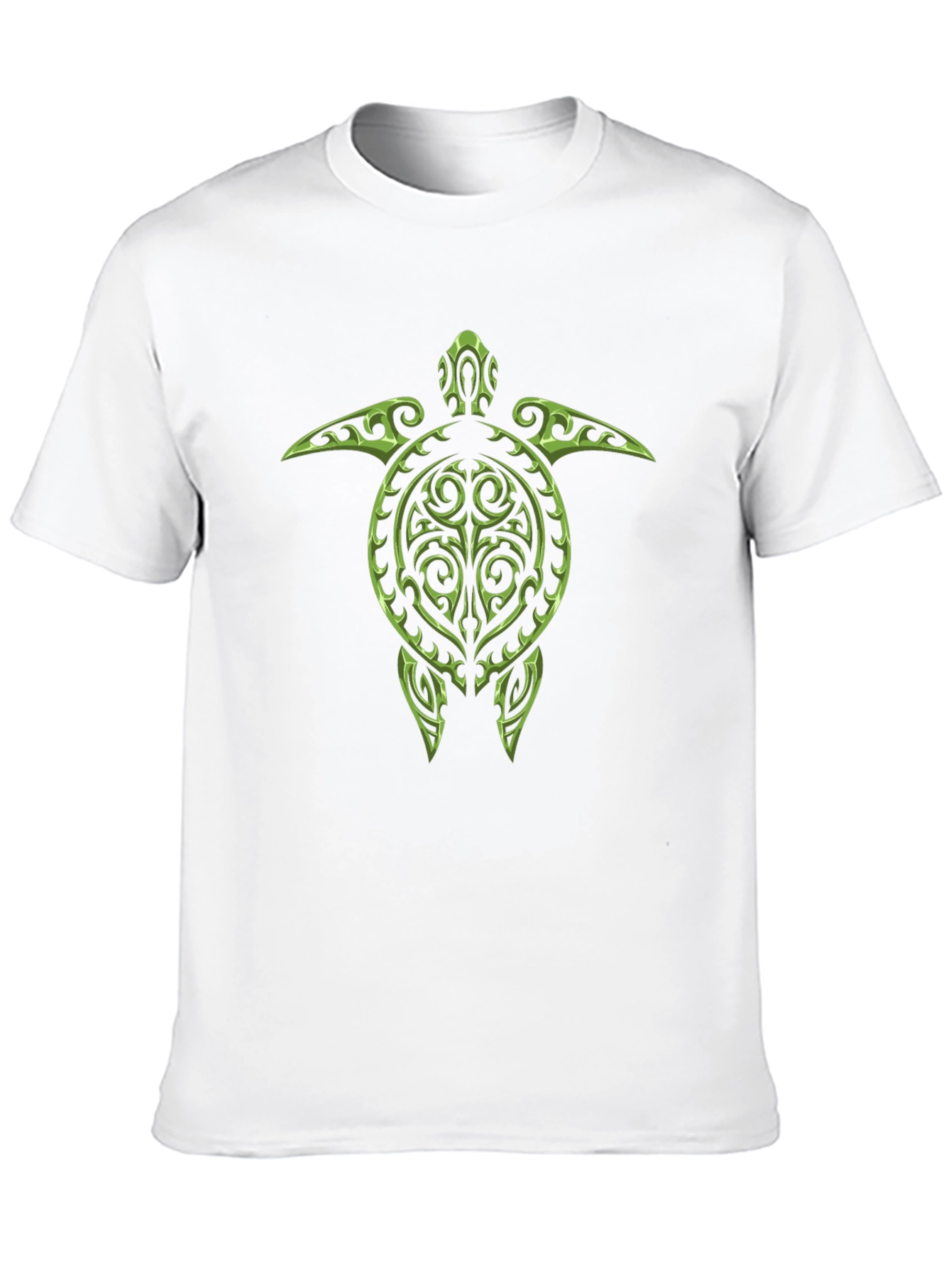 Black Tribal Turtle Graphic Tee - Black Cotton T-Shirt view 10