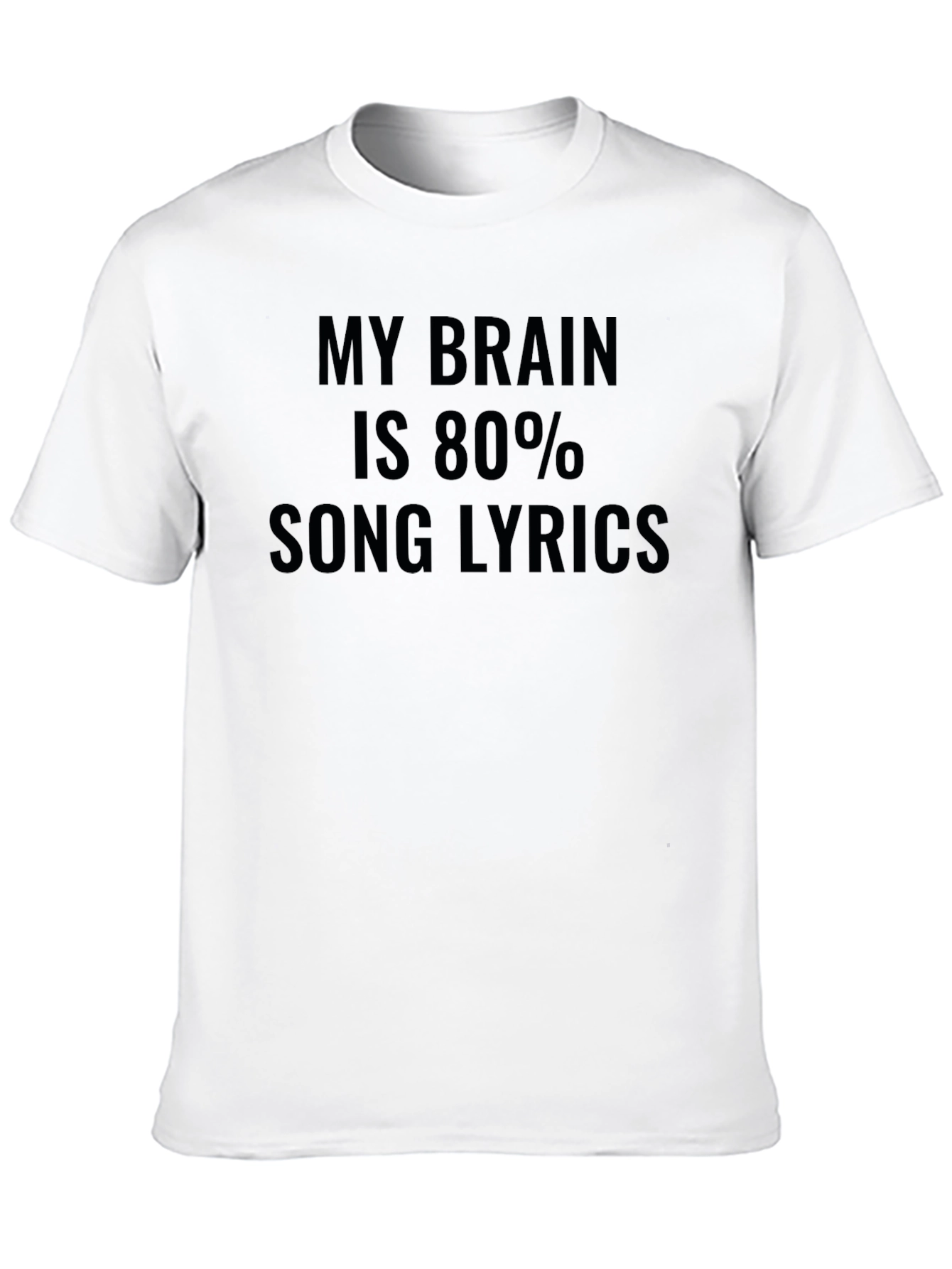 Black My Brain is 80% Song Lyrics Funny Graphic Tee view 10
