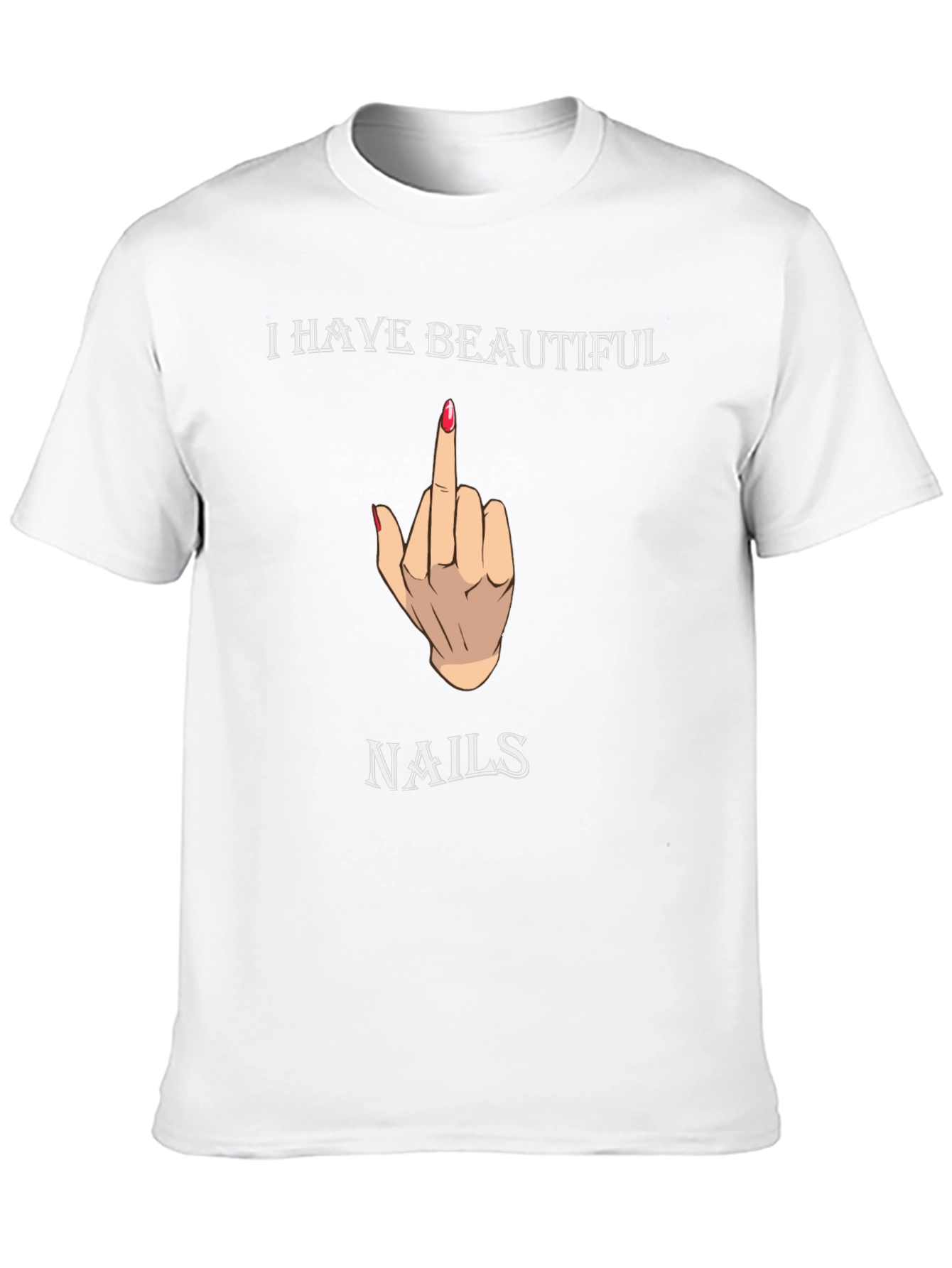 Black Beautiful Nails Graphic Tee - Funny T-Shirt view 10